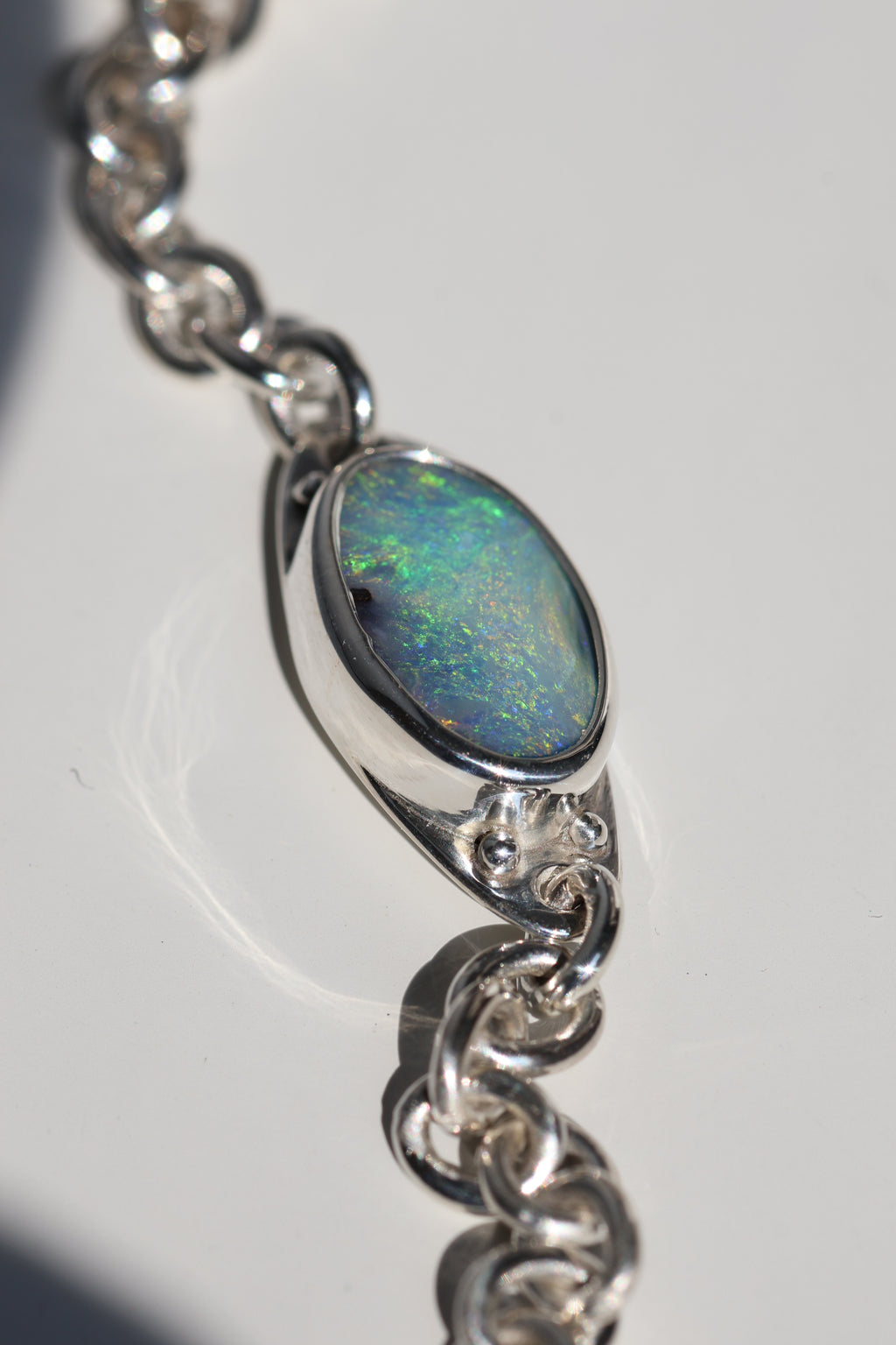 Custom Blue Opal bracelet