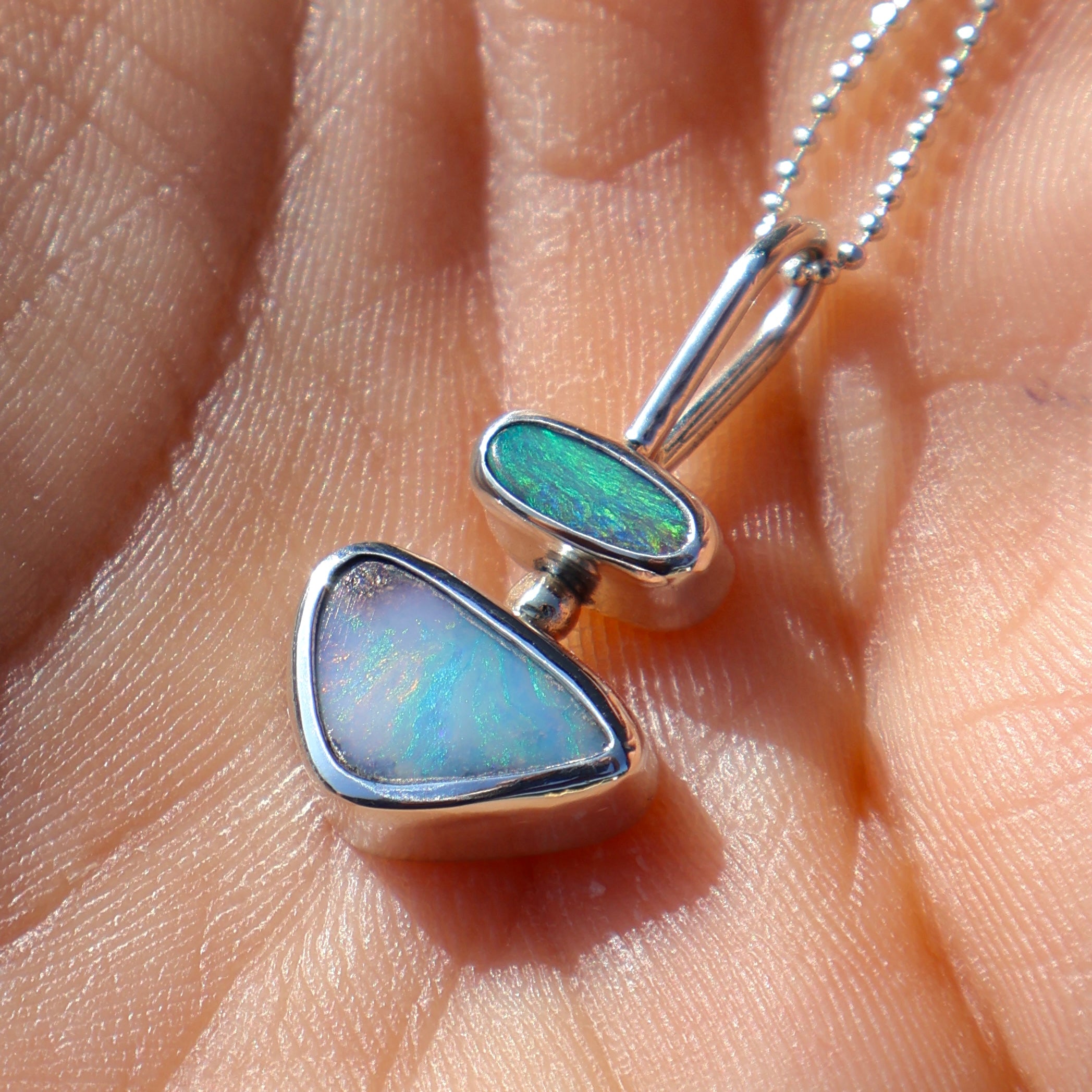 Double Opal pendant