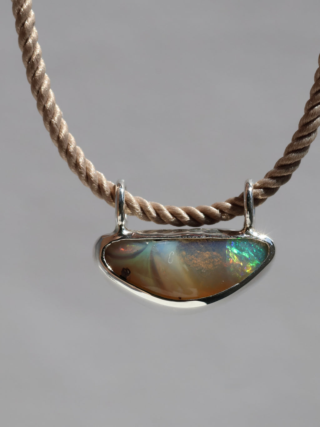 Half Moon Opal Pendant