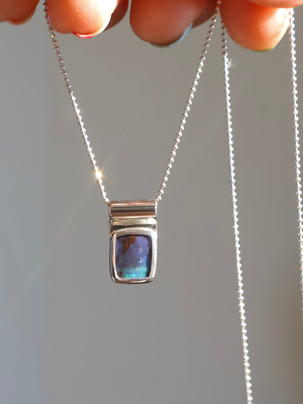 Modern opal pendant