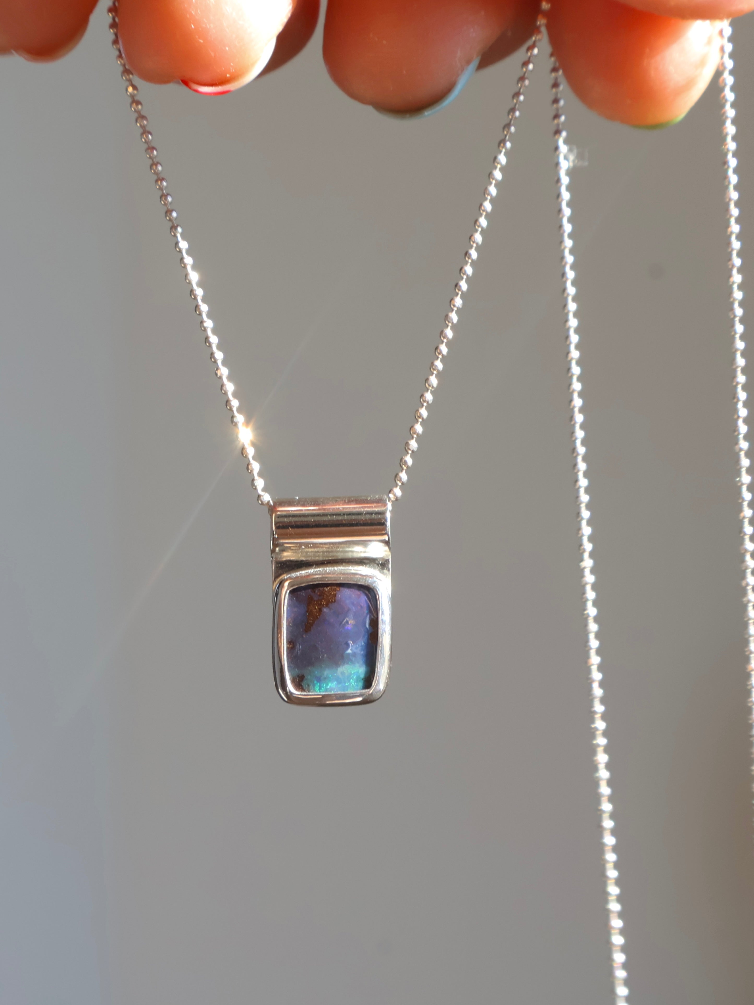 Modern opal pendant