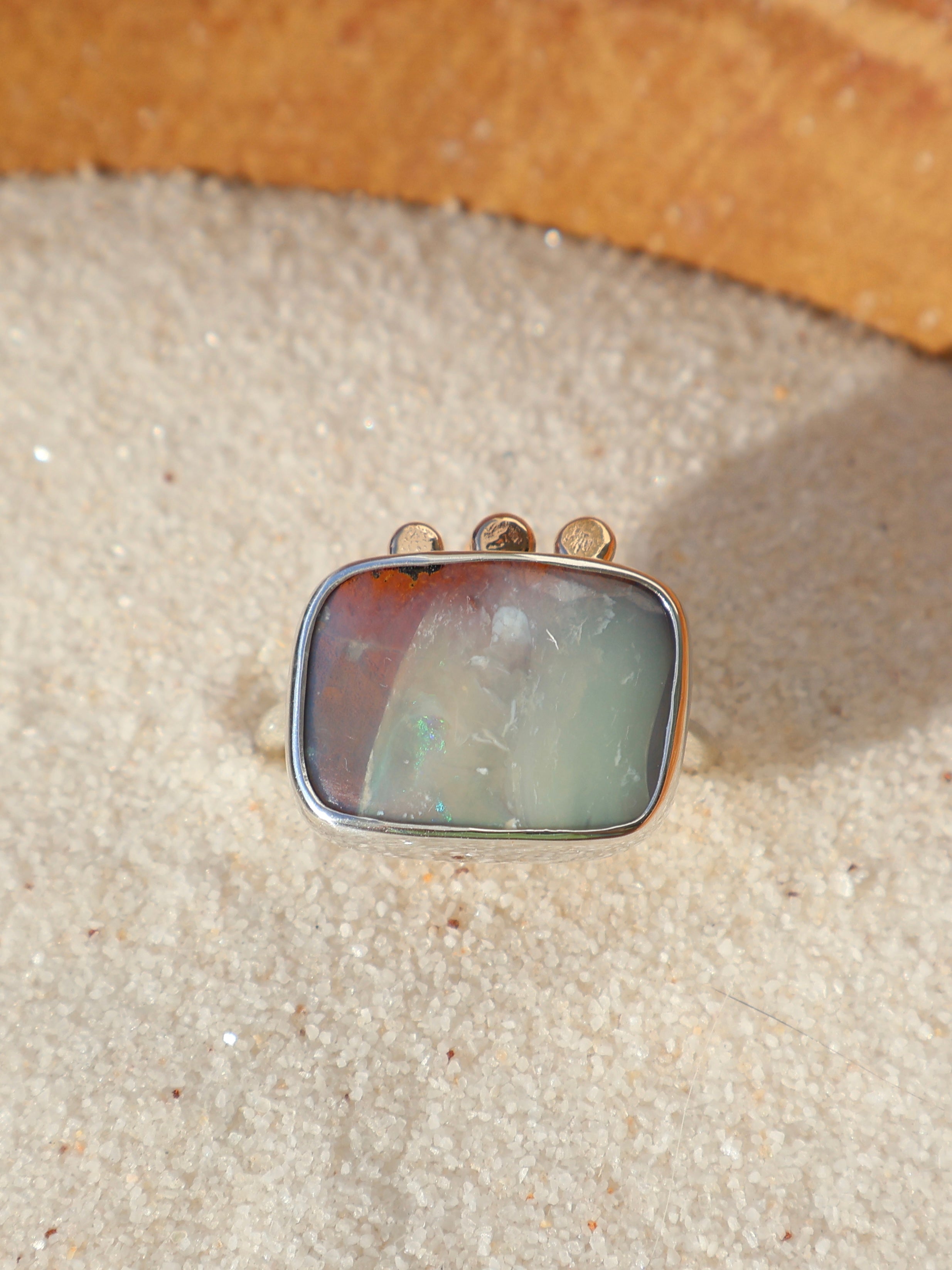 Pink opal ring