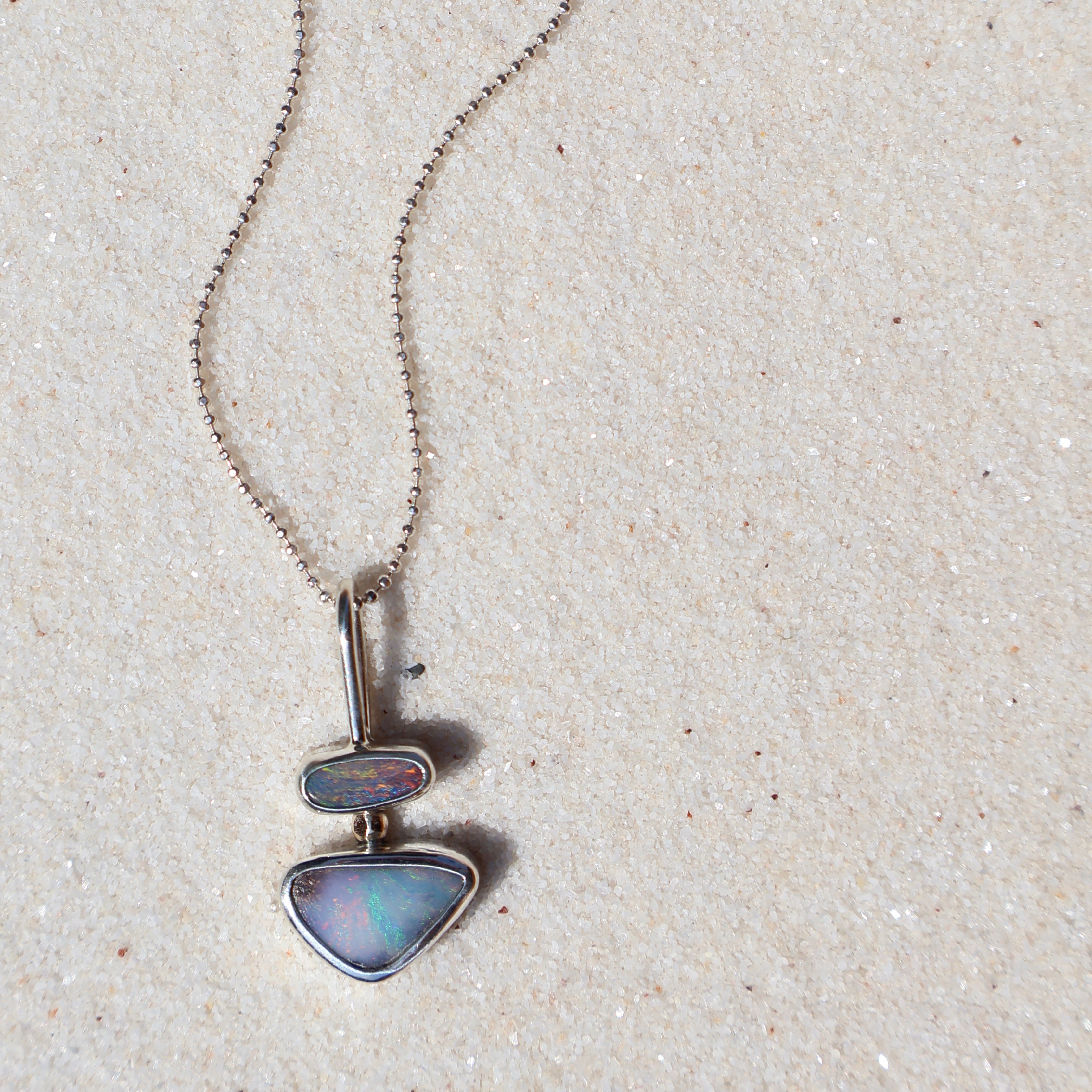 Double Opal pendant