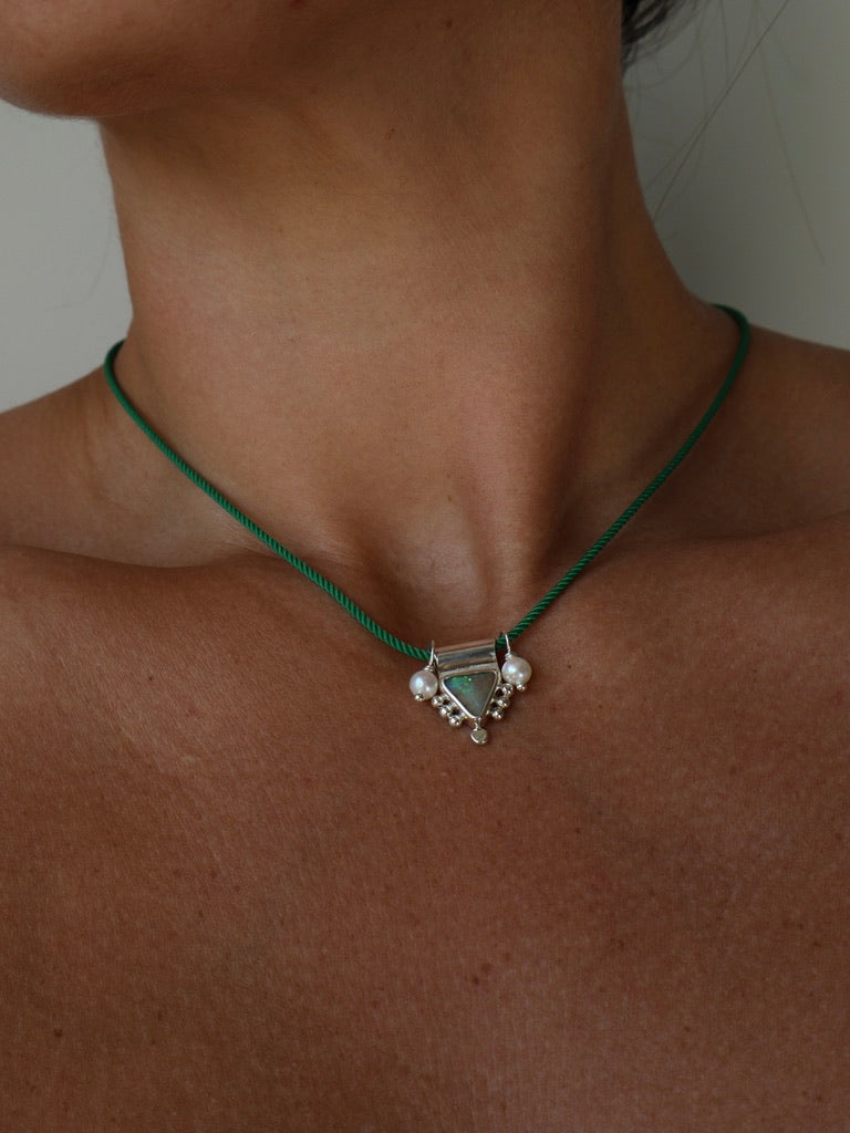 Green Modern Gypsy Necklace