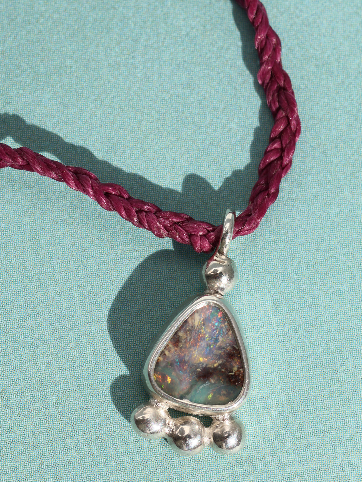 opal and pearl charm choker