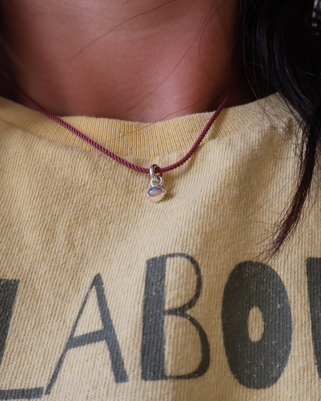 Pink Tiny Opal Pendant Charm