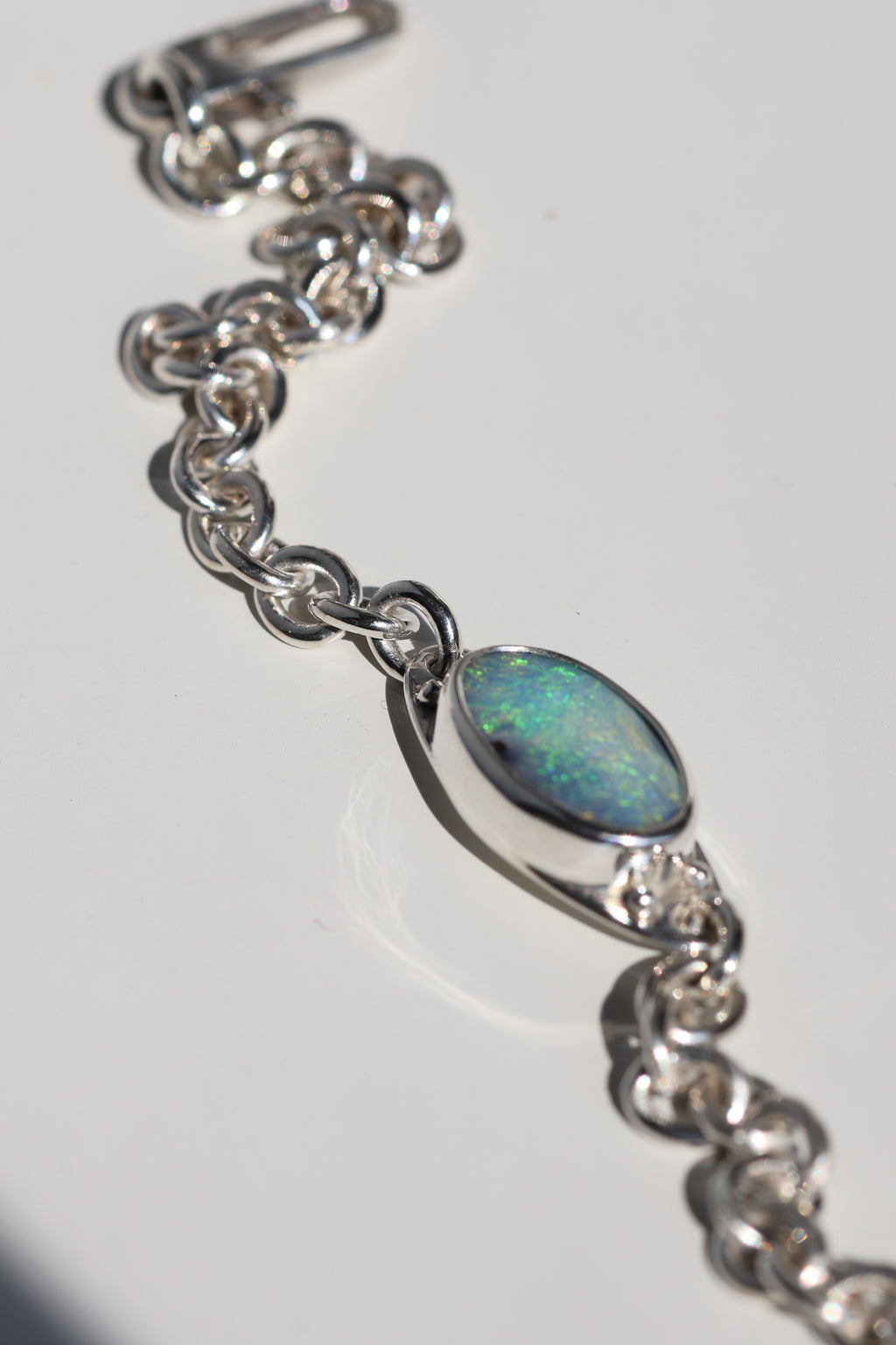 Custom Blue Opal bracelet