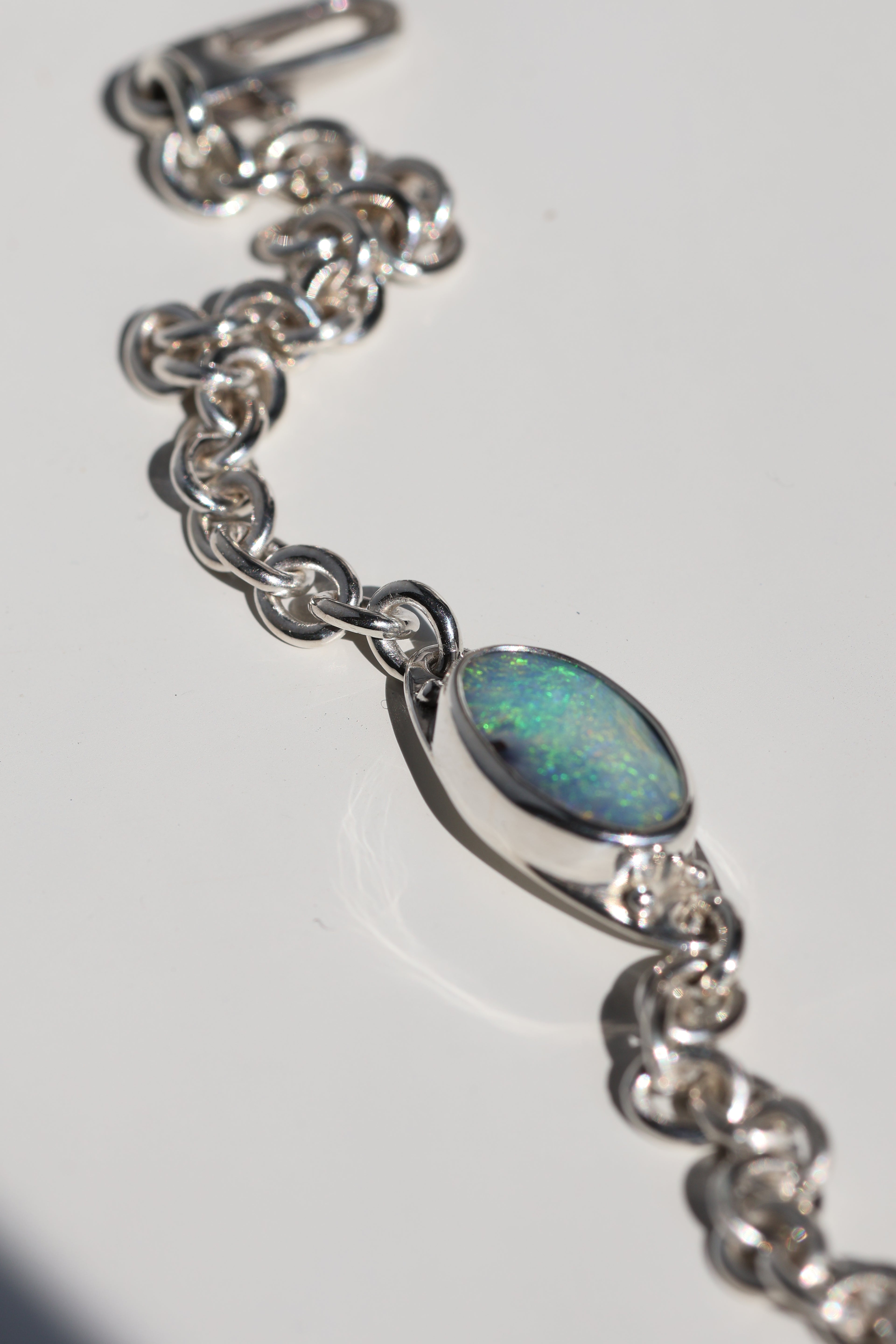 Custom Blue Opal bracelet