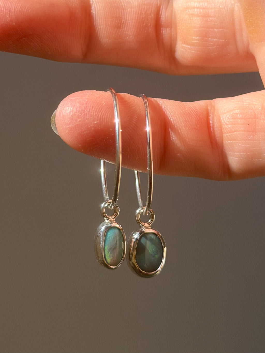 Lighting ridge opal earrings