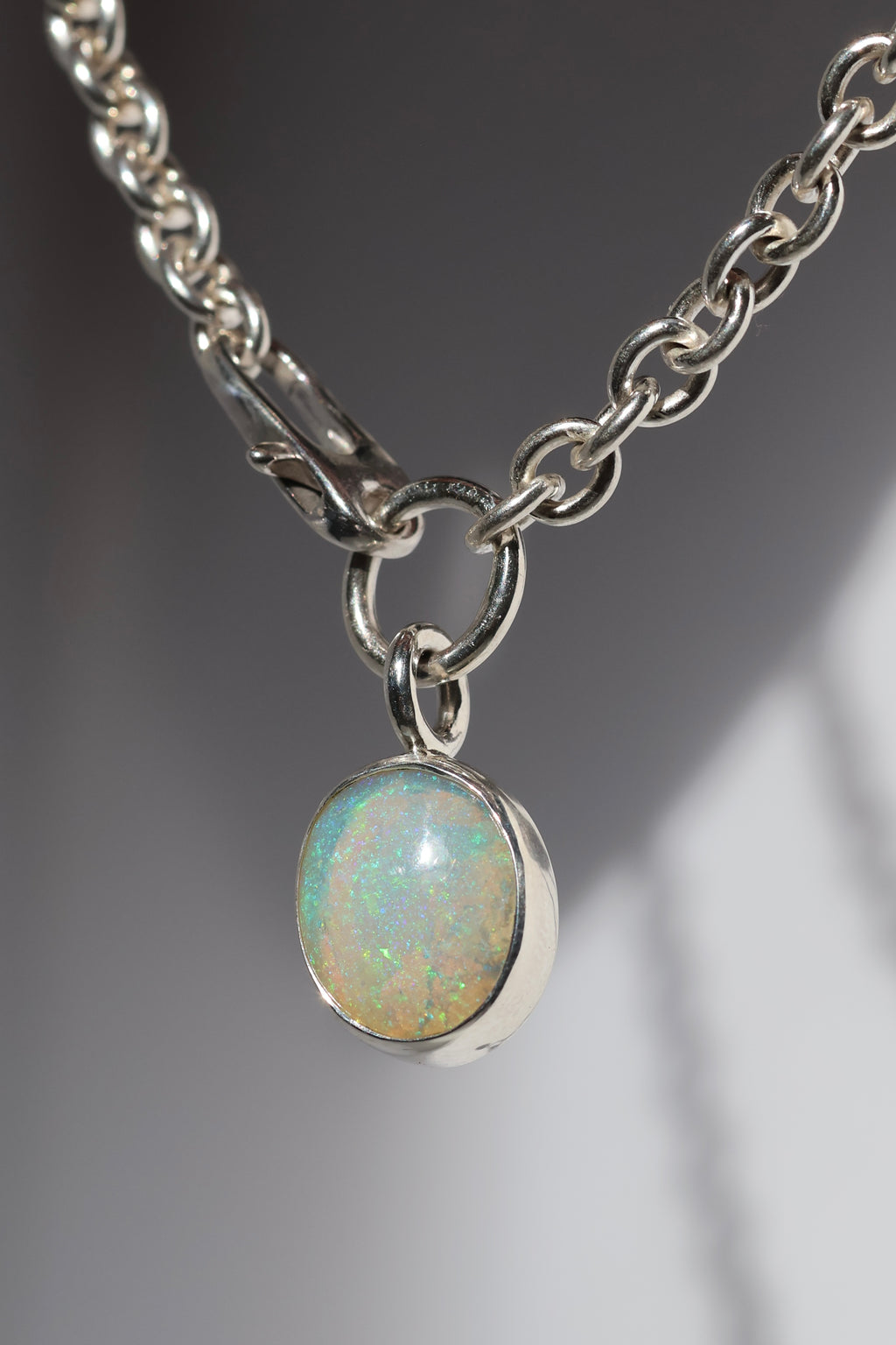 Bold Opal Pendant & Chain