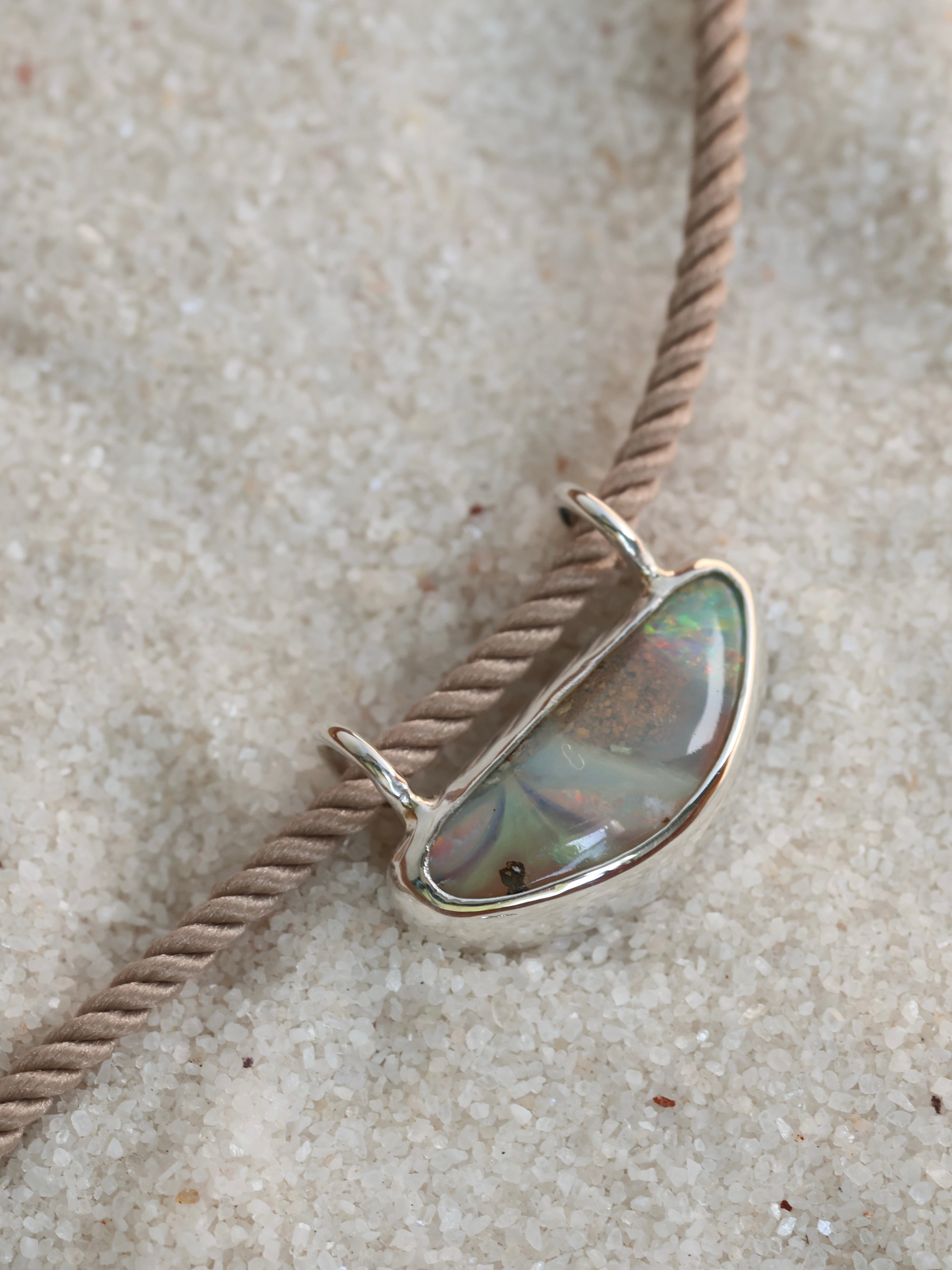Half Moon Opal Pendant
