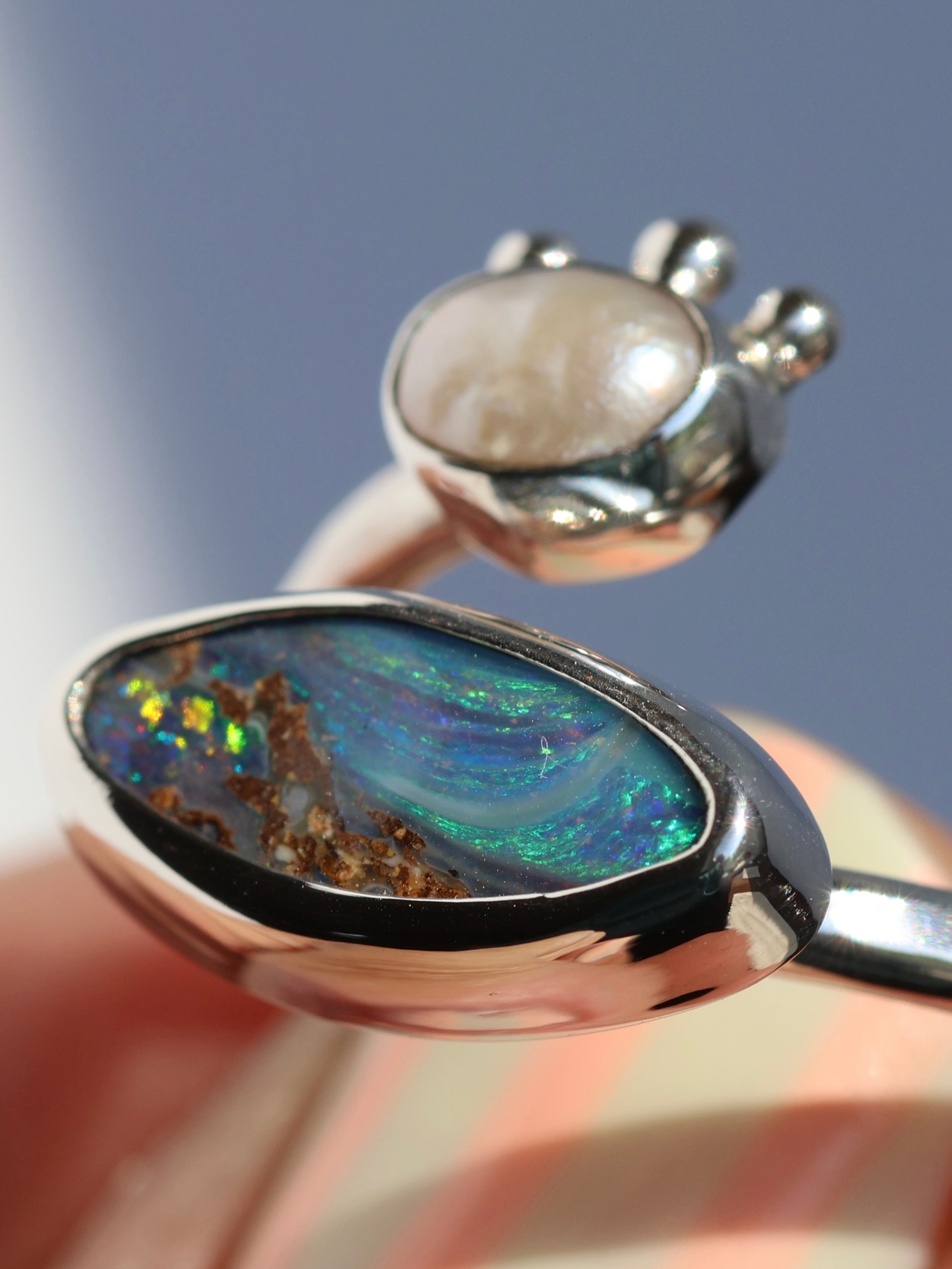 The Driftwood Pearl & Opal Ring