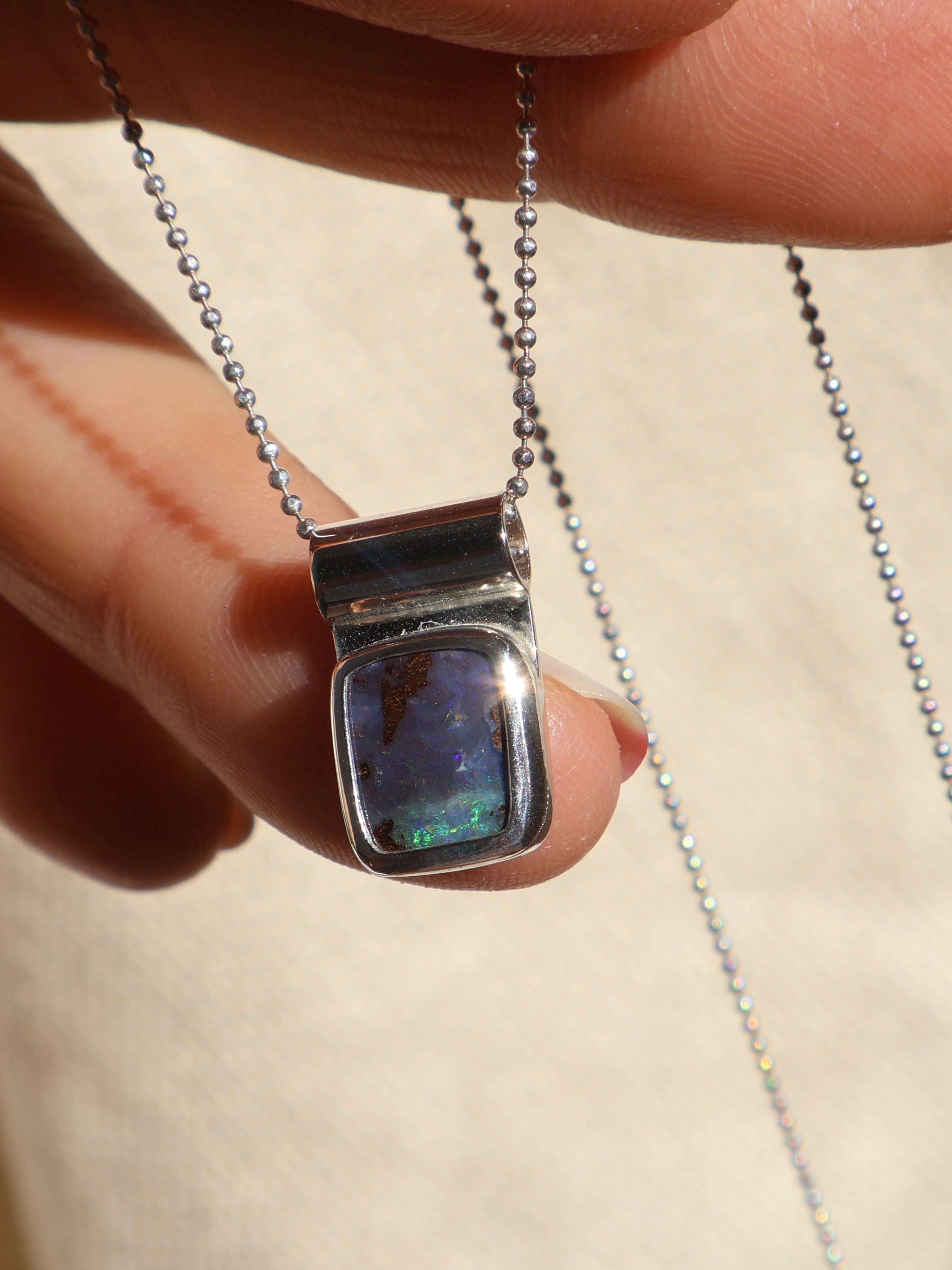 Modern opal pendant