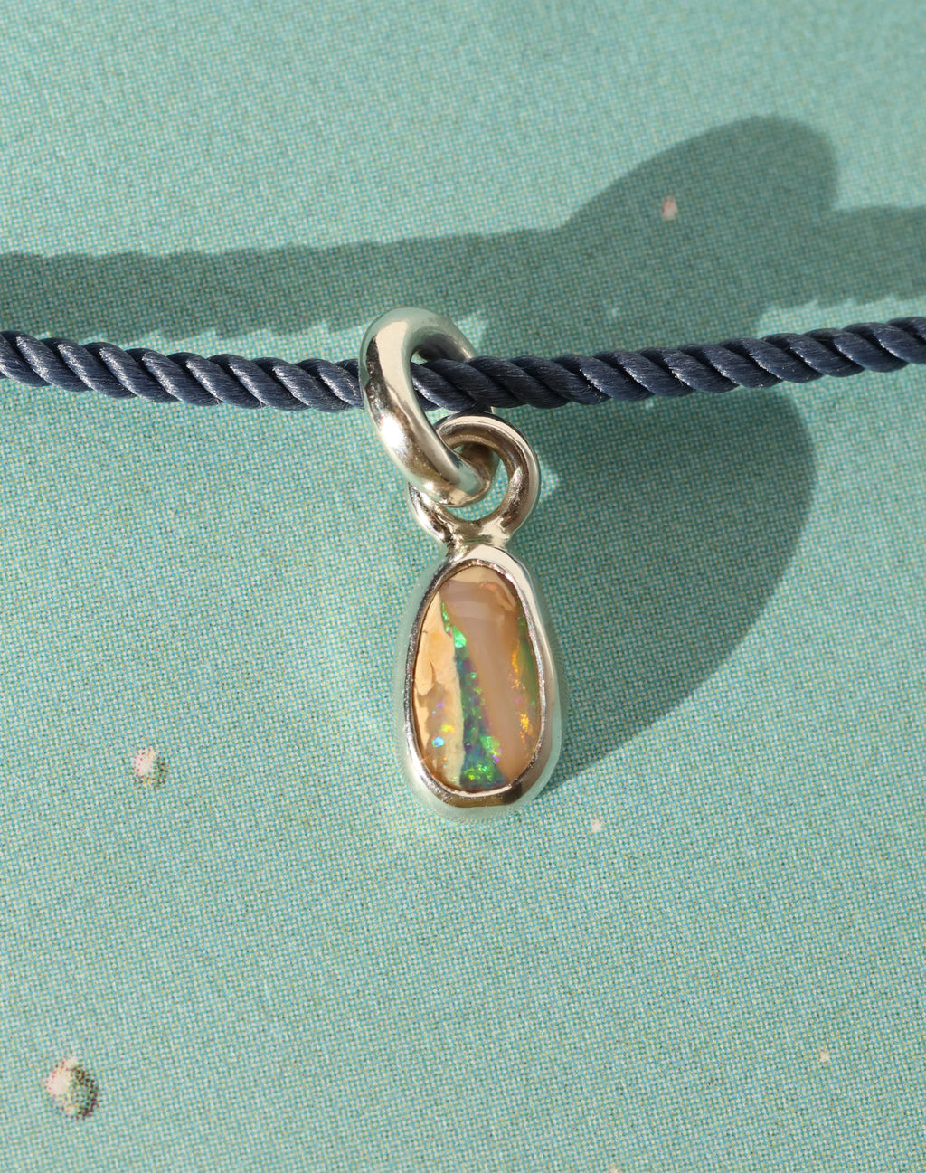 Green Tiny Opal Pendant Charm