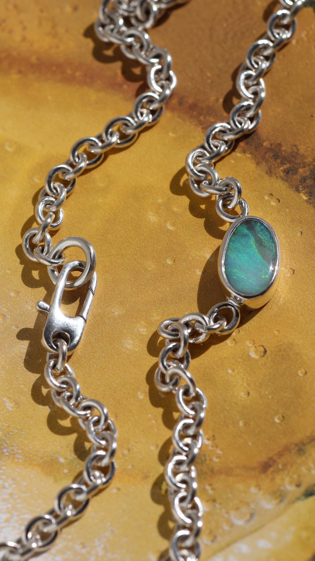 Chunky Blue Opal Choker