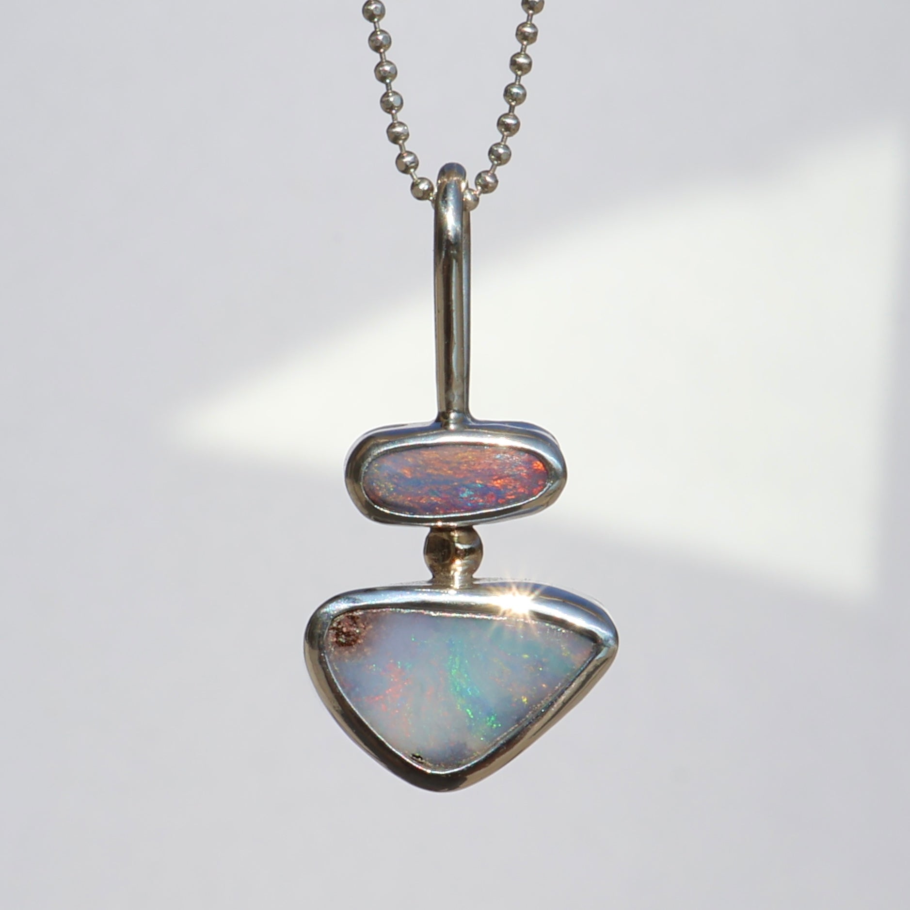Double Opal pendant