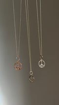 Hammered 10k Gold Peace Sign Charm