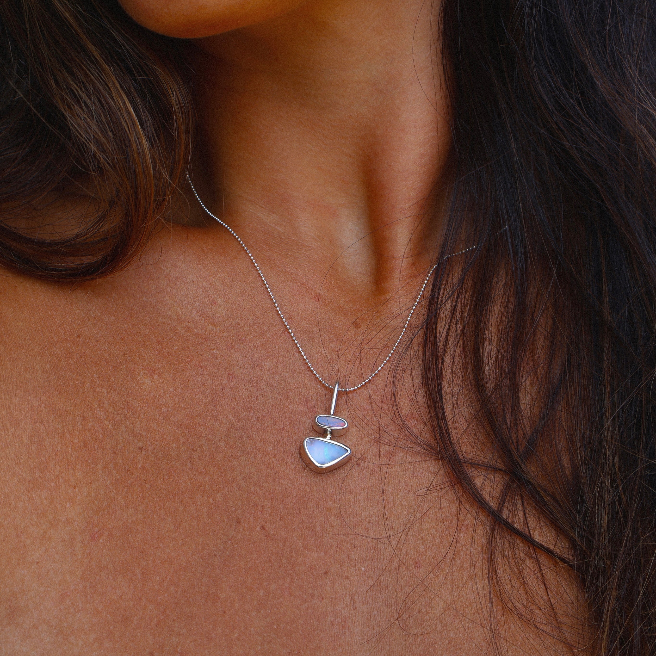 Double Opal pendant