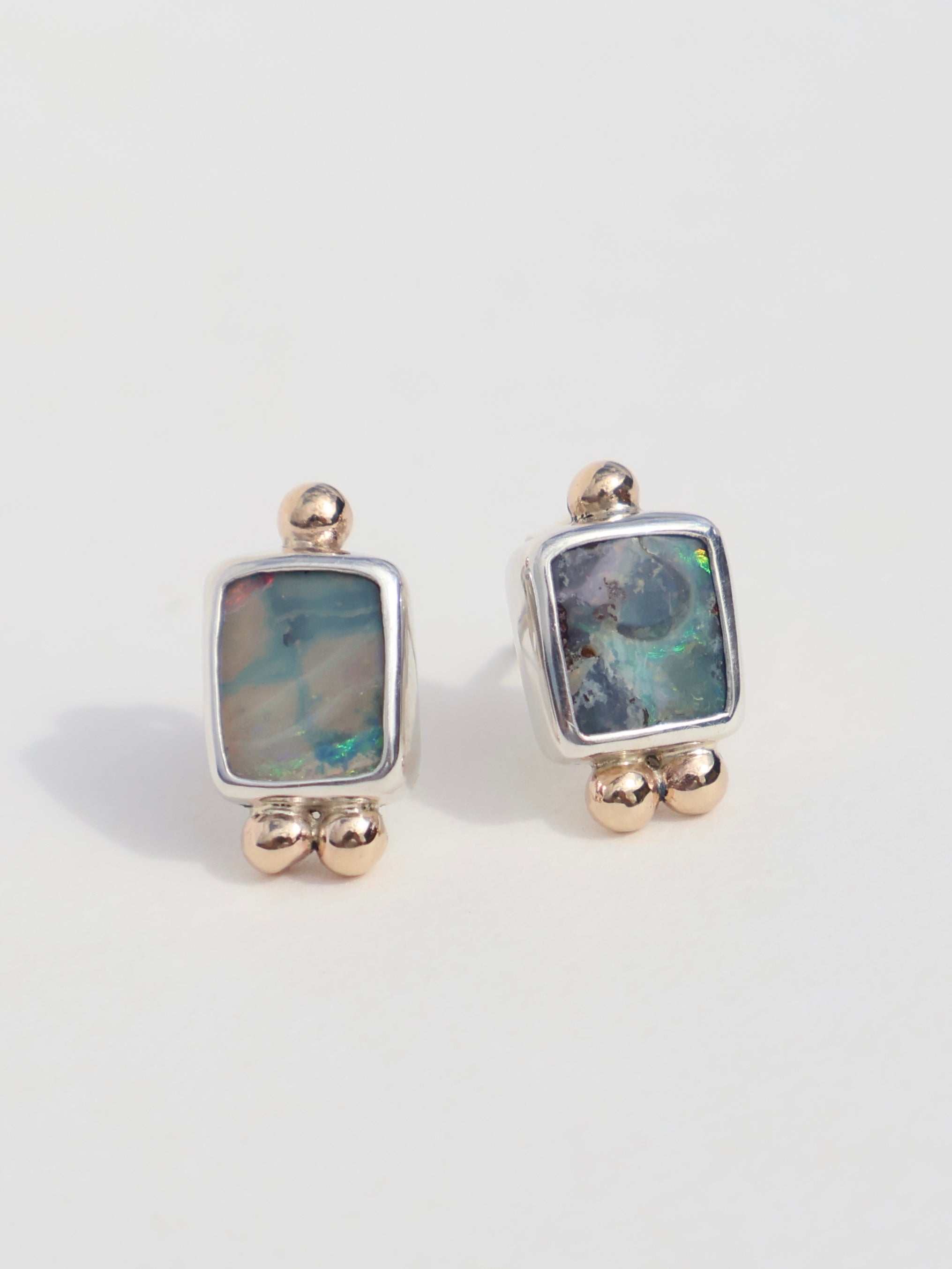 Opal Gold Accent Studs