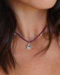 opal and pearl charm choker
