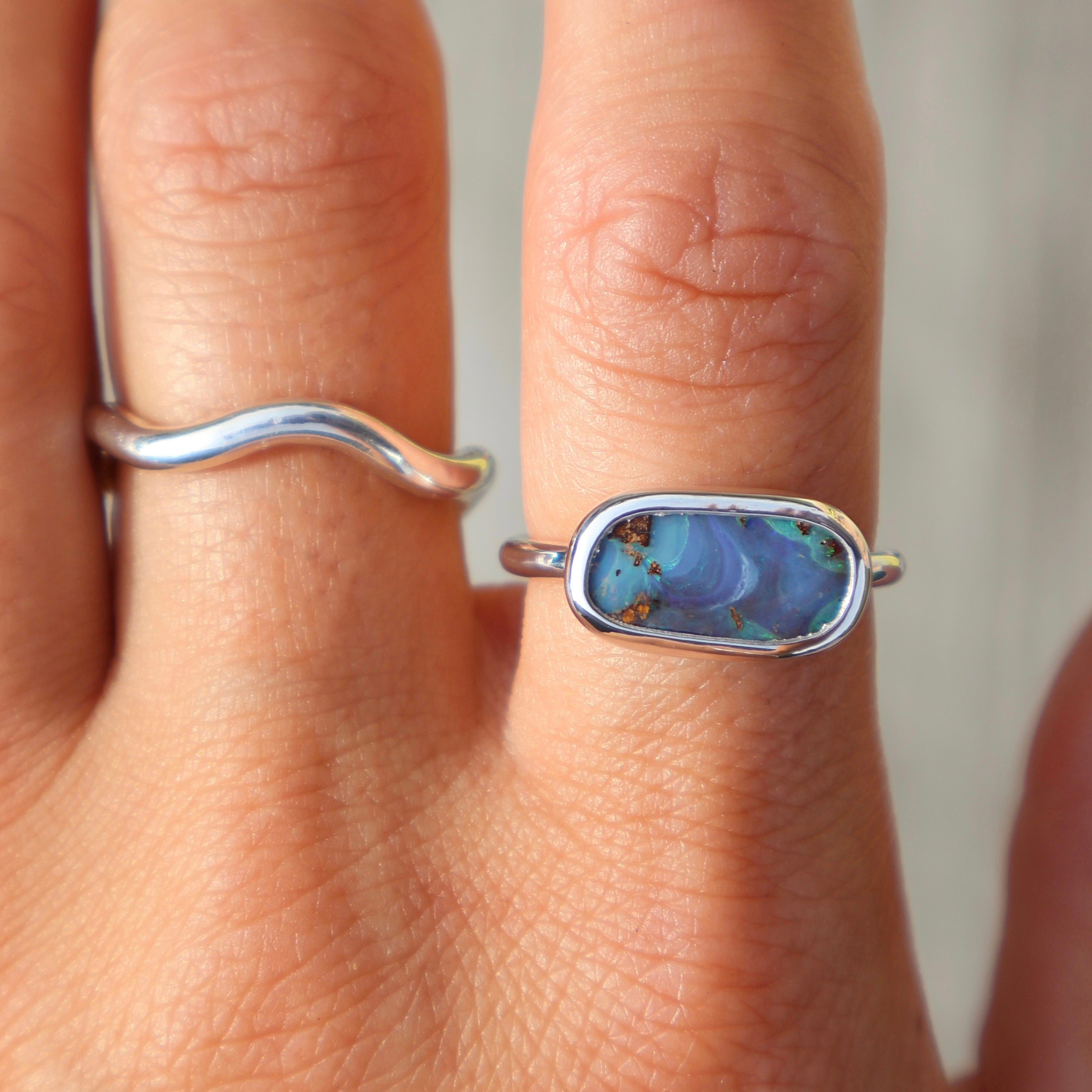 Caribbean waters Opal ring