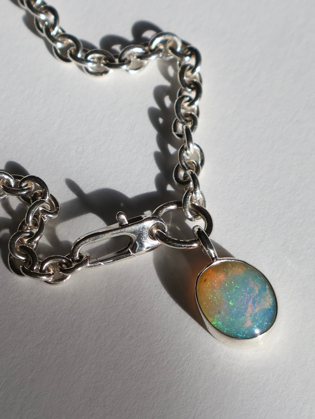 Bold Opal Pendant & Chain