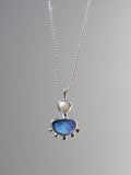 Opal and pearl pendant