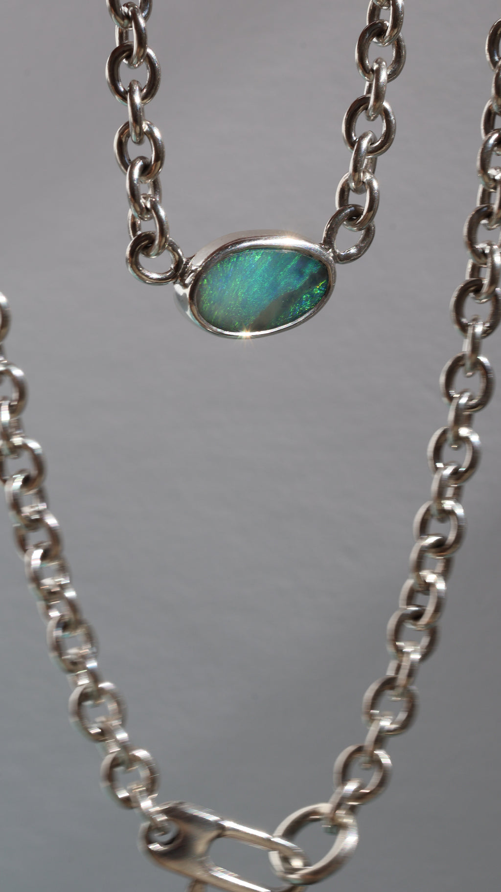 Chunky Blue Opal Choker