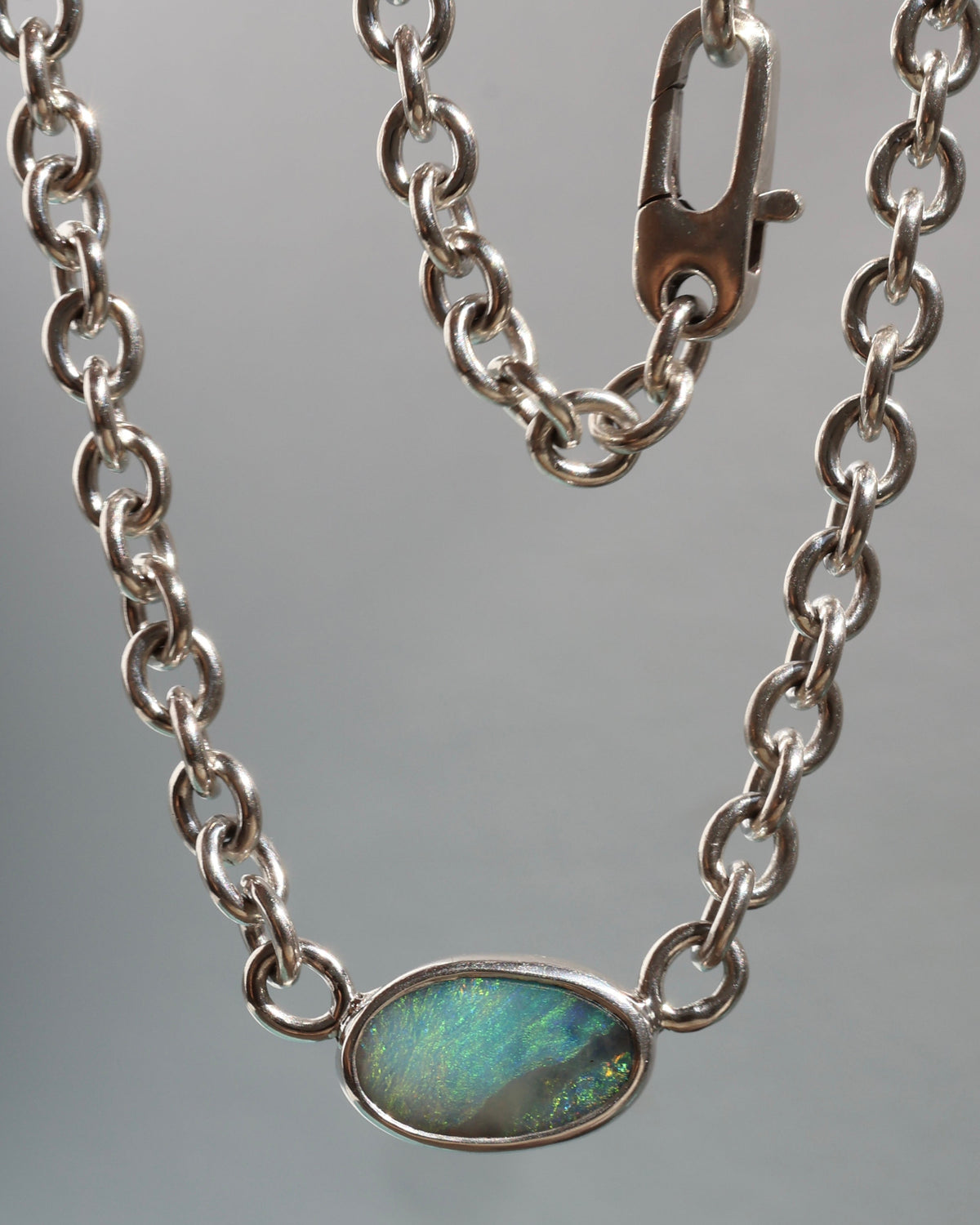 Chunky Blue Opal Choker