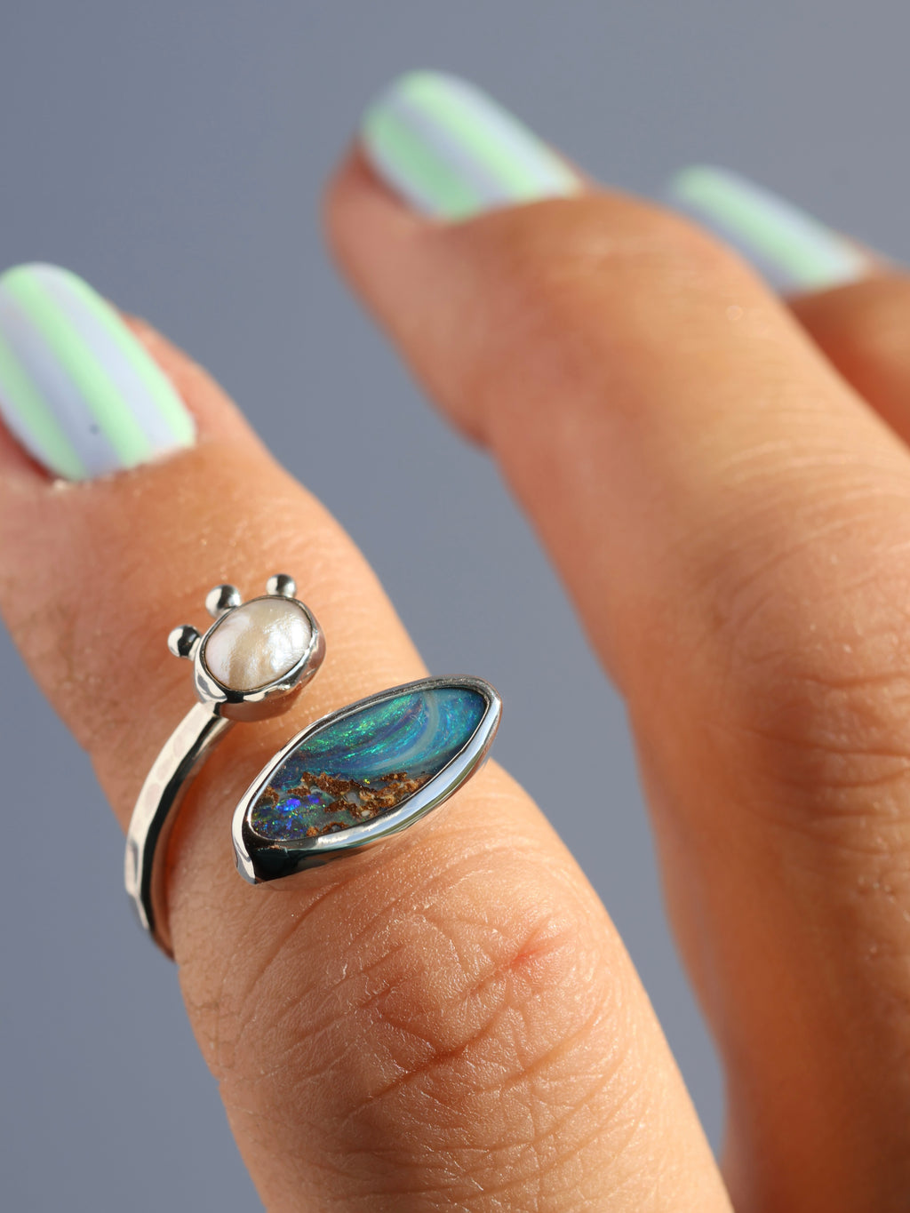 The Driftwood Pearl & Opal Ring