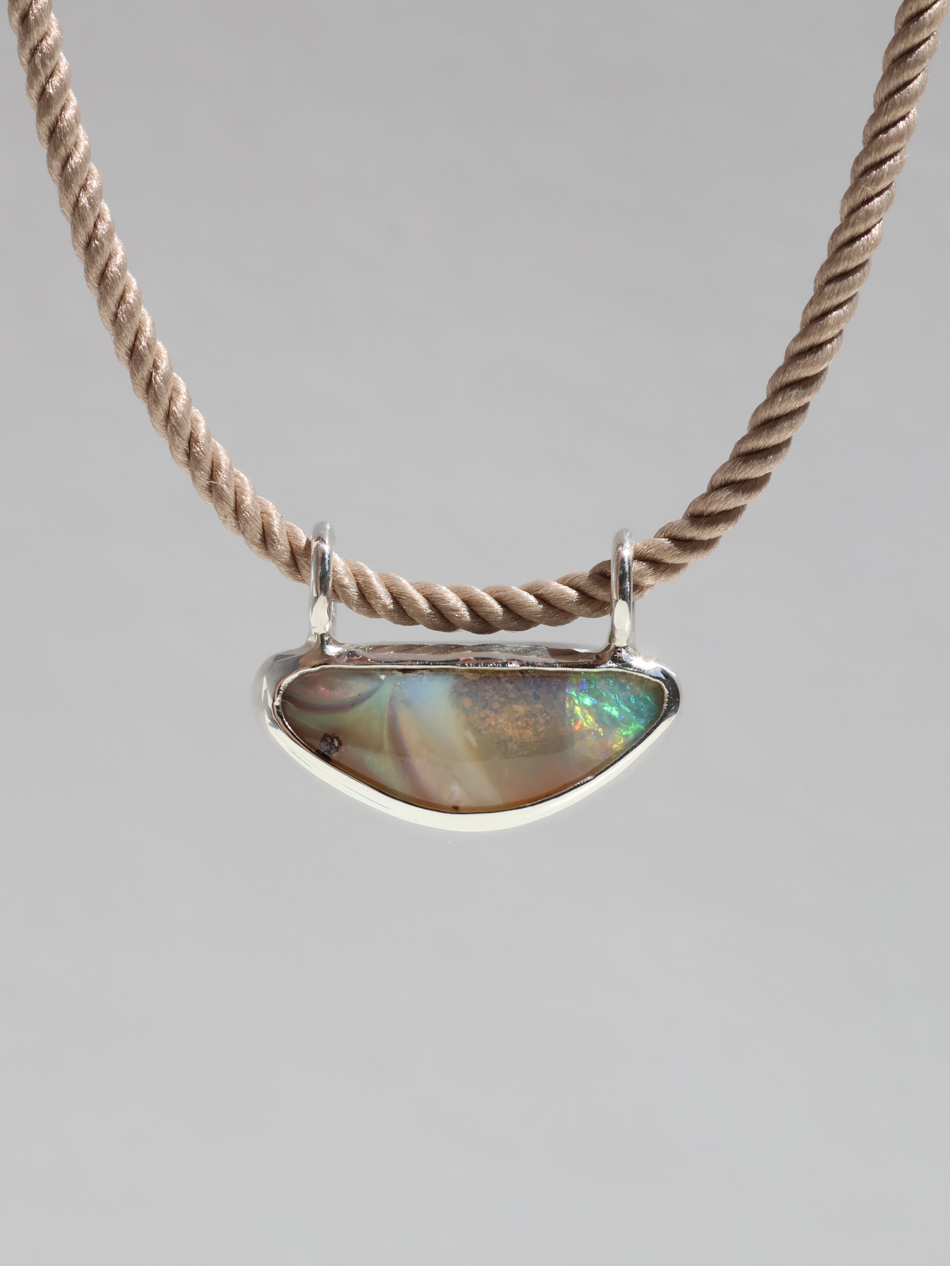 Half Moon Opal Pendant