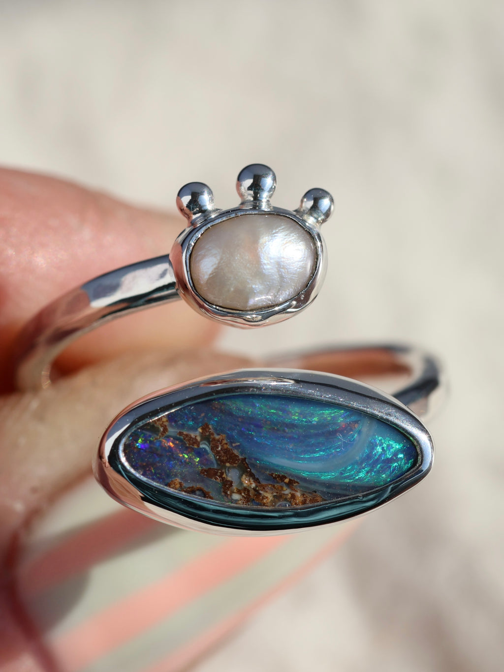 The Driftwood Pearl & Opal Ring