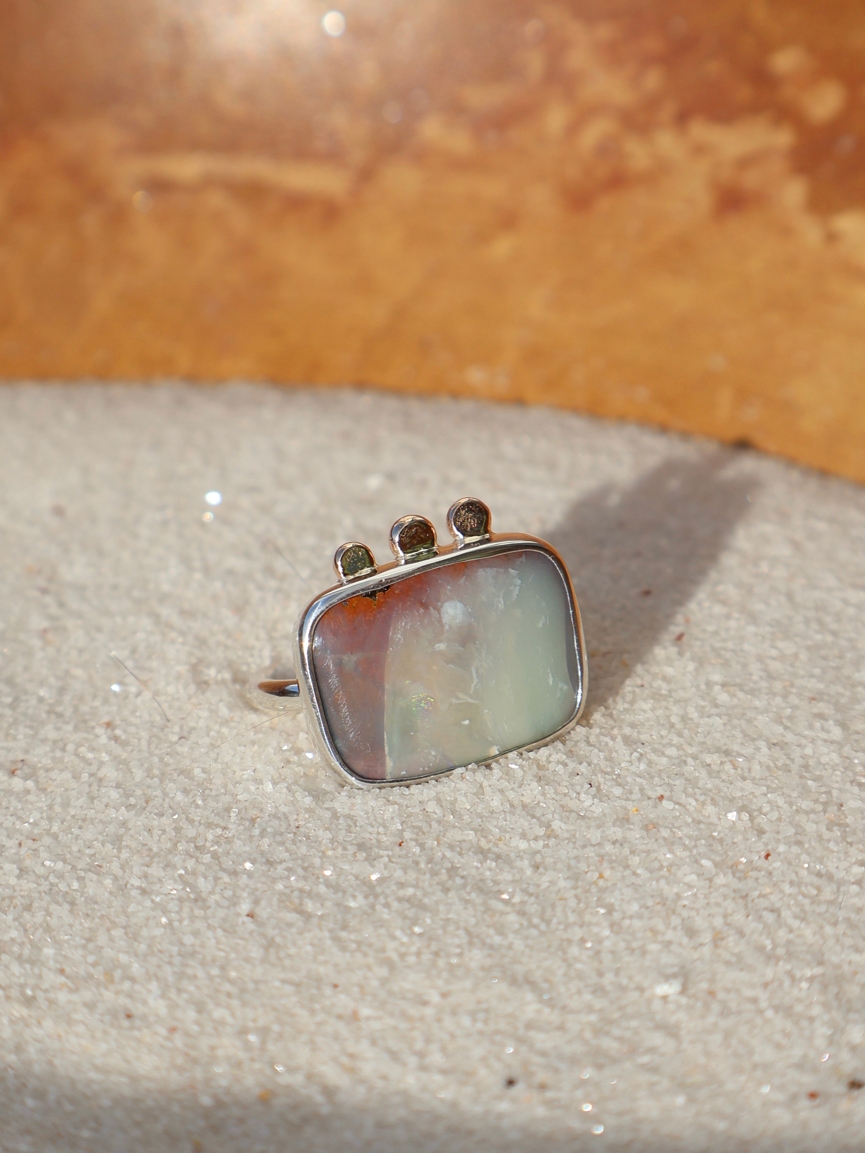 Pink opal ring