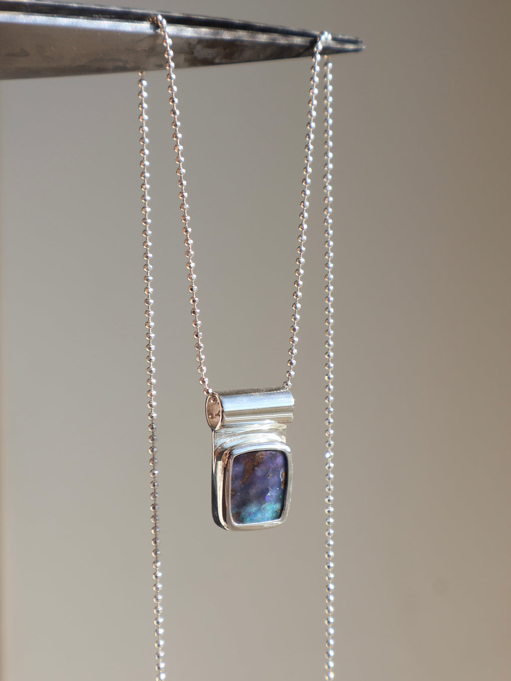 Modern opal pendant