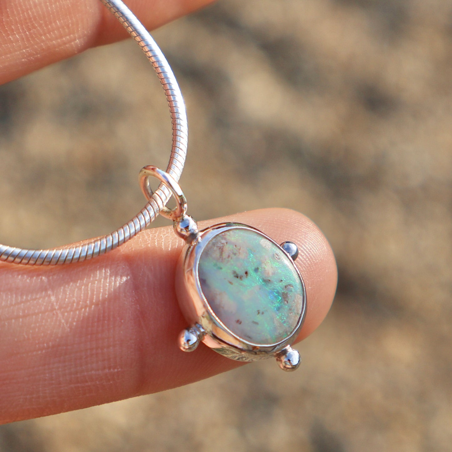 Pinky & great Australian Opal pendant