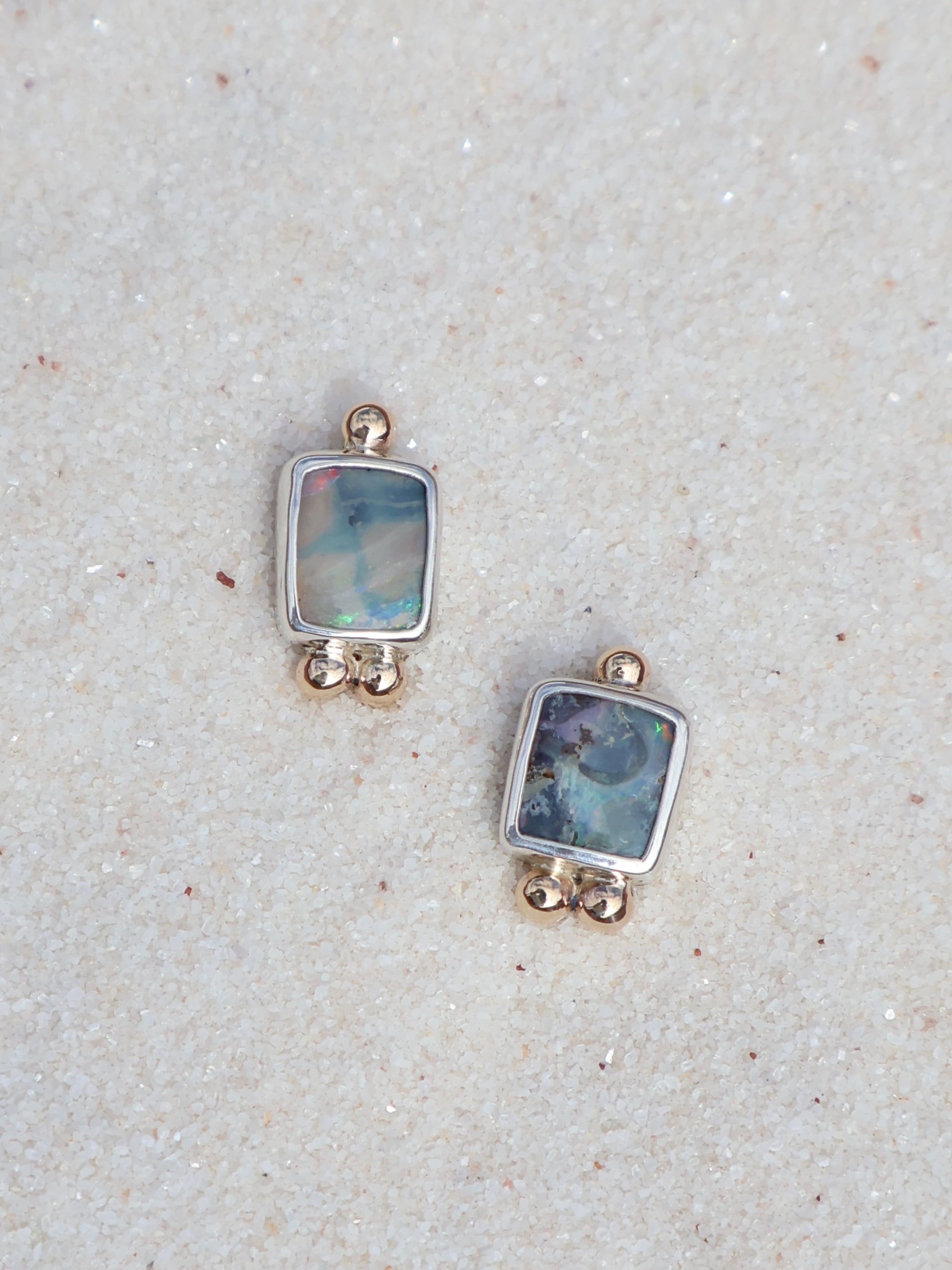 Opal Gold Accent Studs