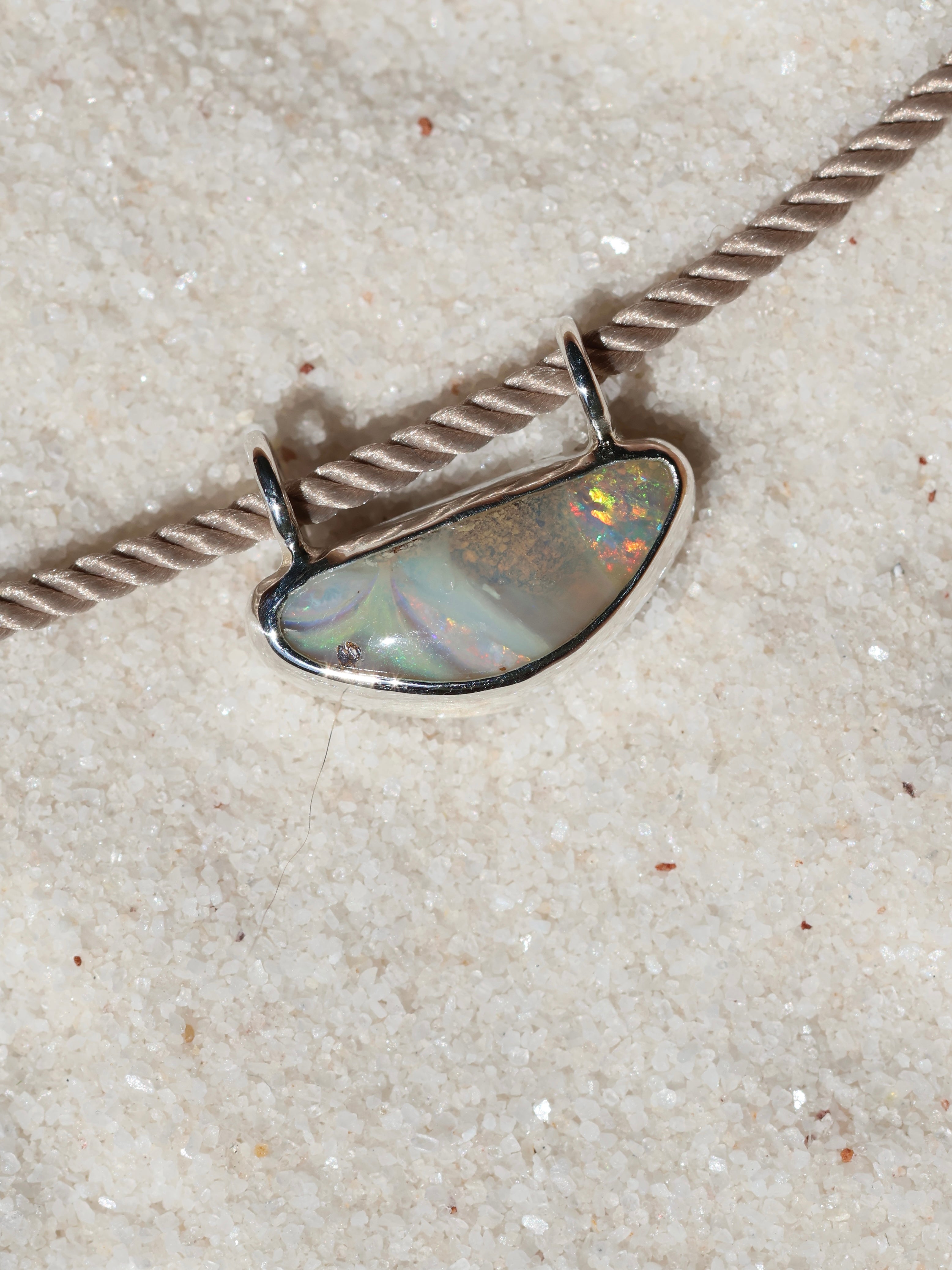 Half Moon Opal Pendant