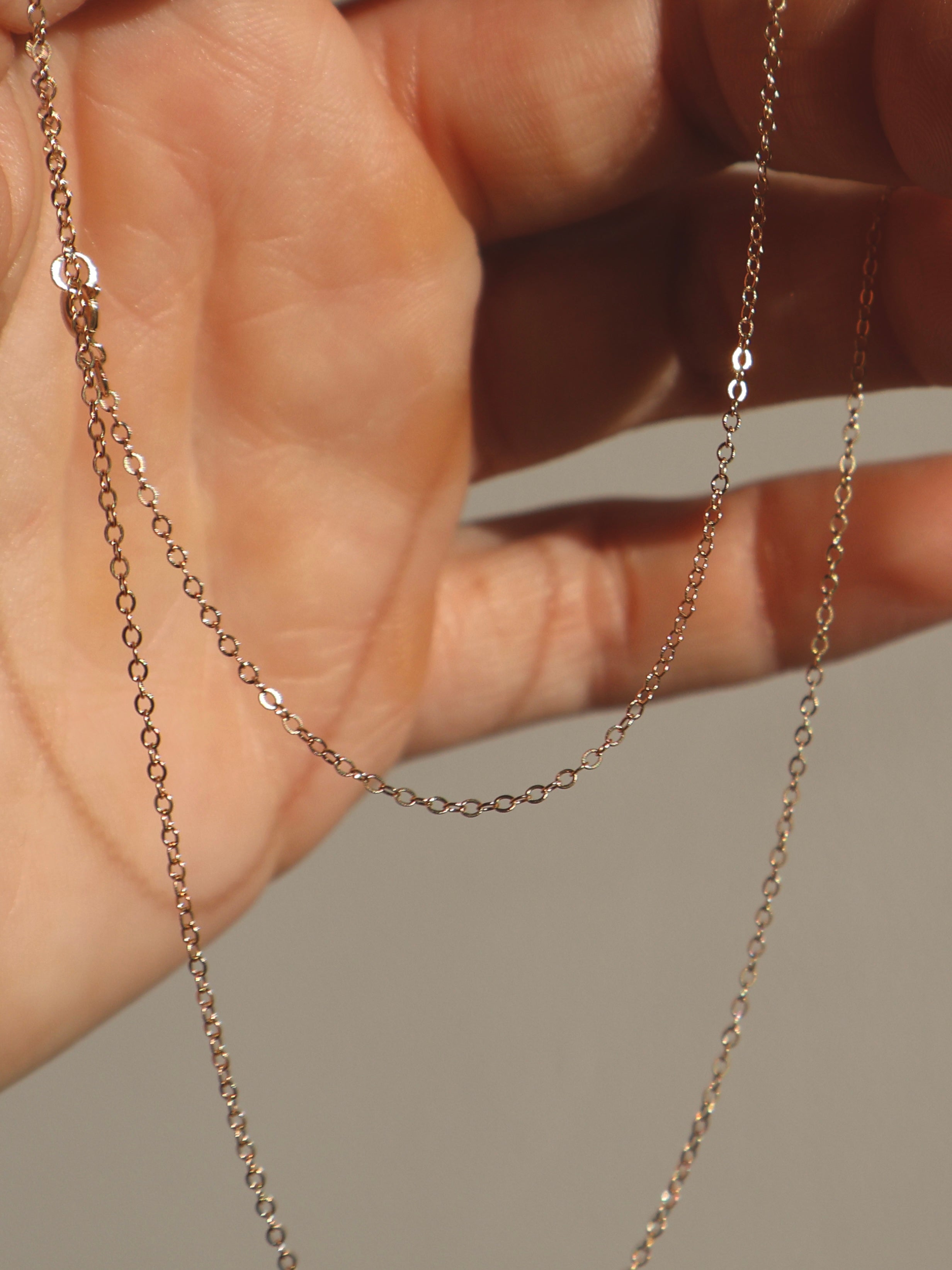 14k Yellow Gold Petite Cable Chain 16"