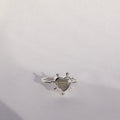 Silver heart ring