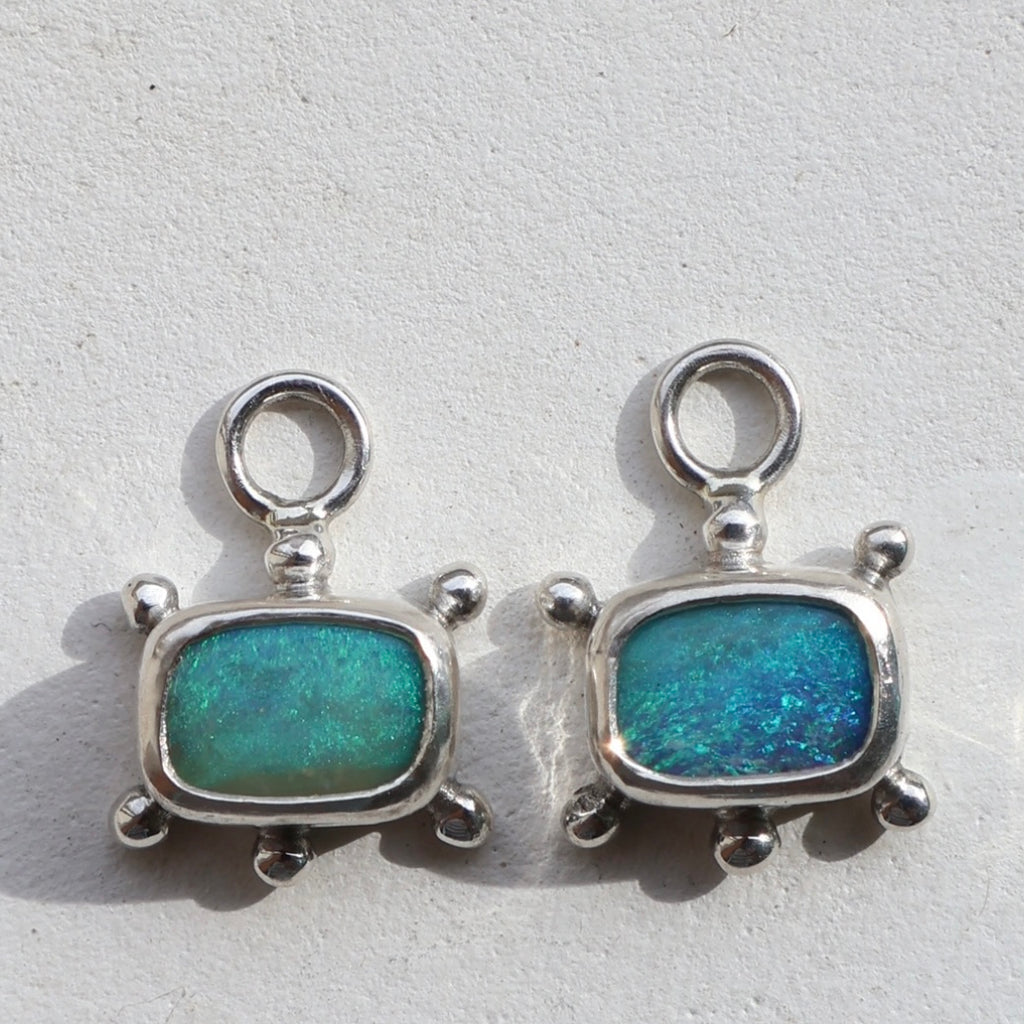 Ocean Blue Dotted Ear Charms