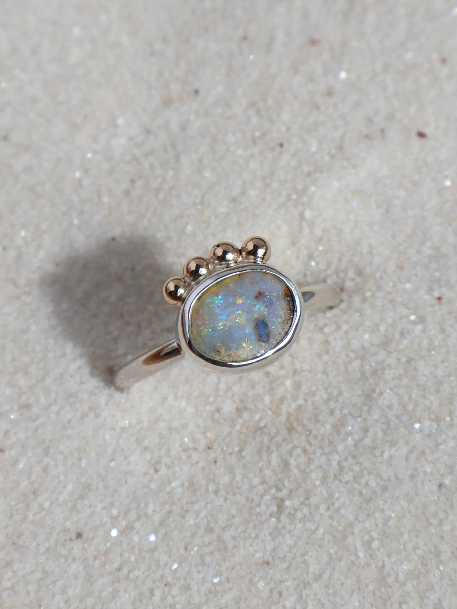 White Hued Opal Ring