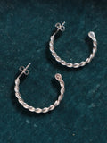 Sterling Silver Hand Twisted Hoops