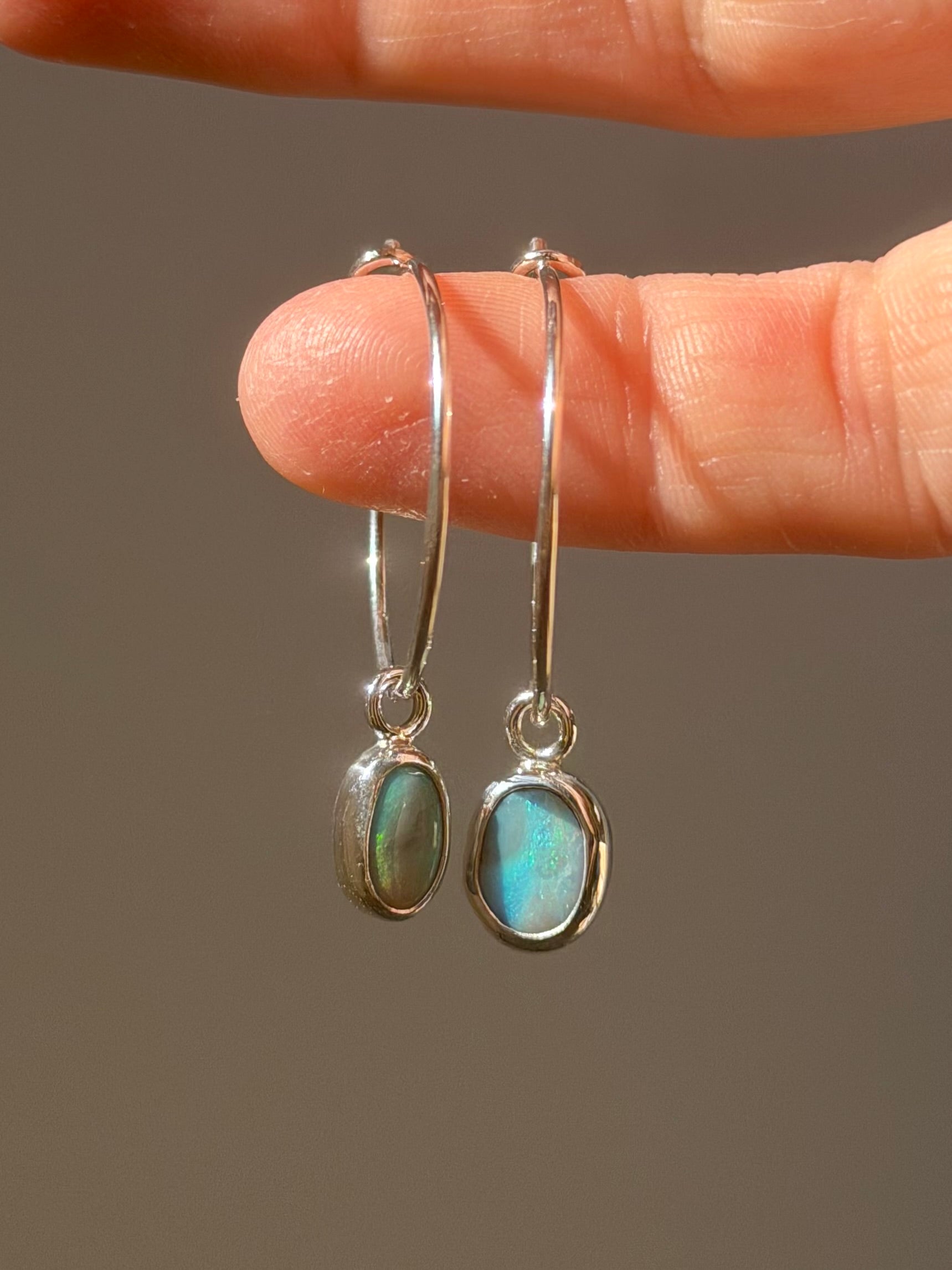 Lighting ridge opal earrings