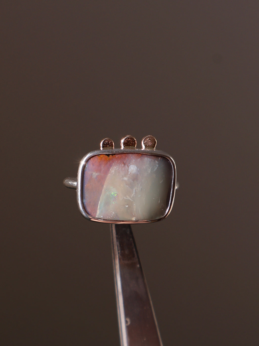 Pink opal ring