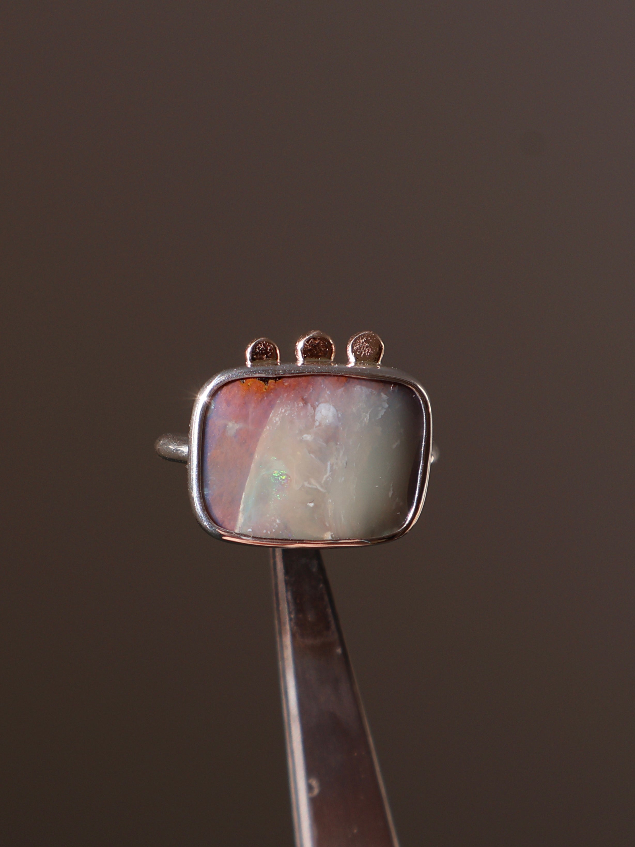 Pink opal ring