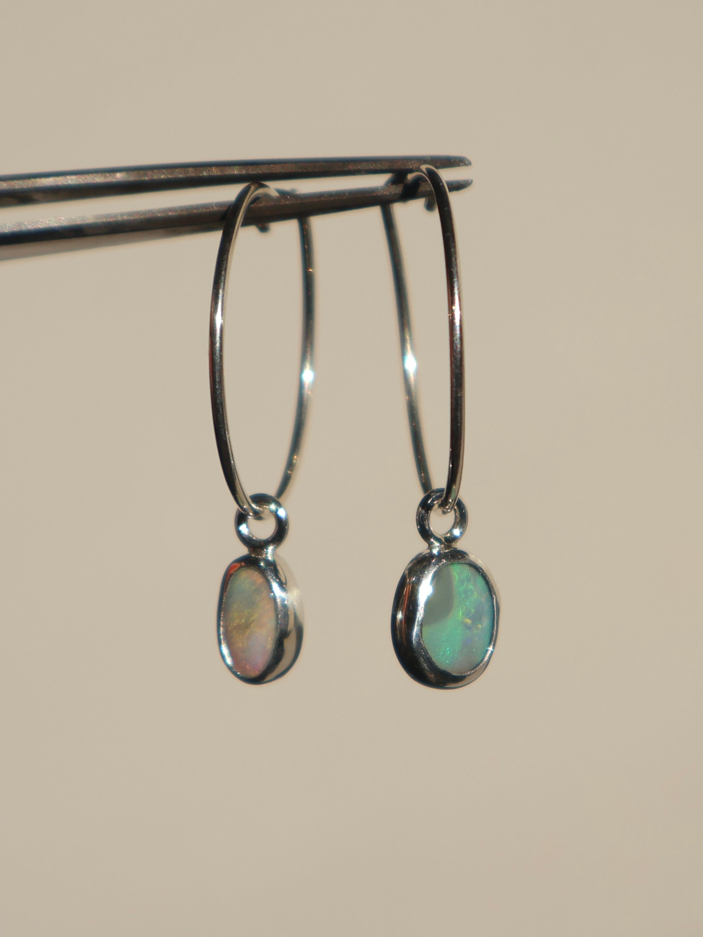 Lighting ridge opal earrings