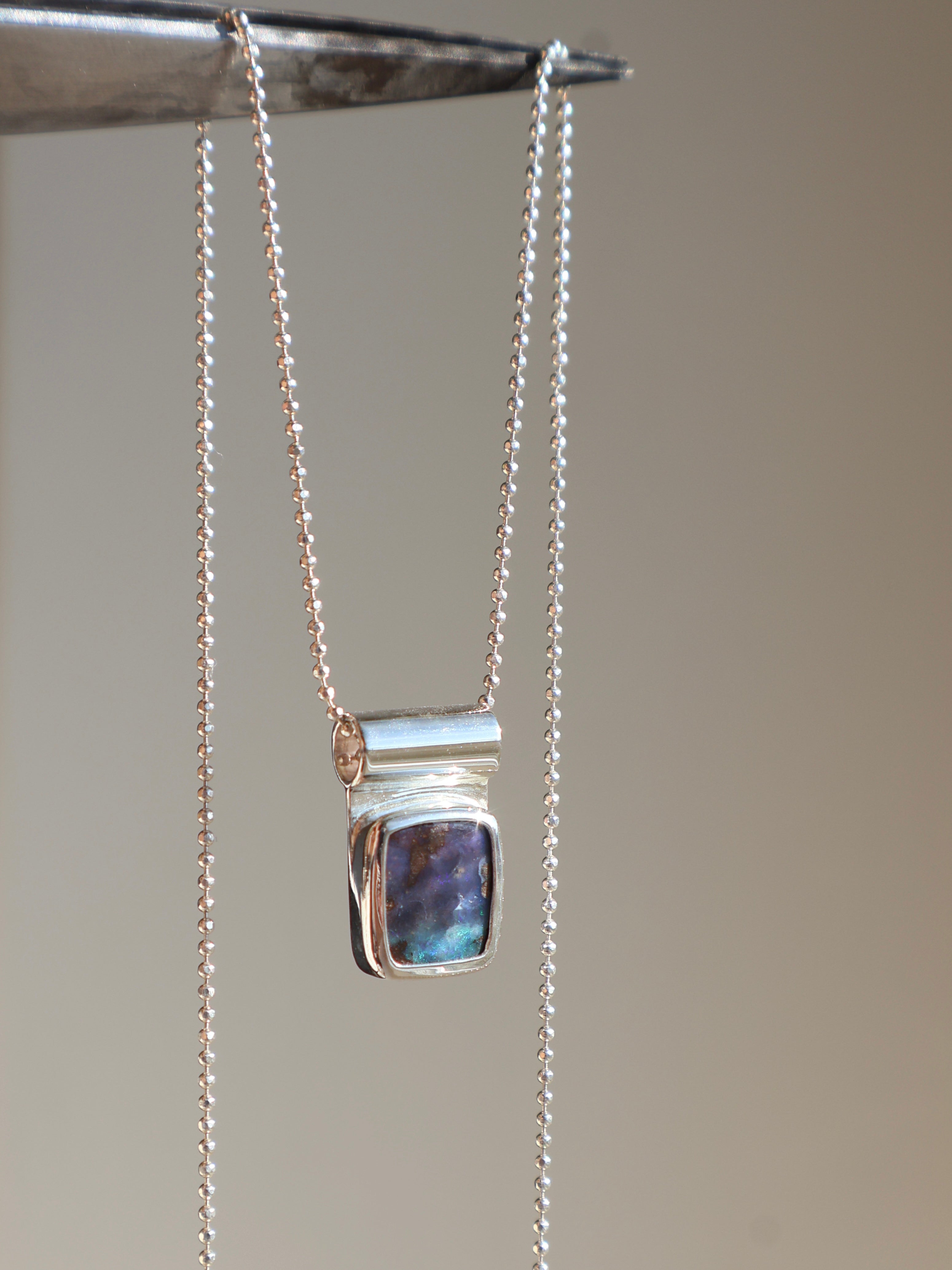 Modern opal pendant
