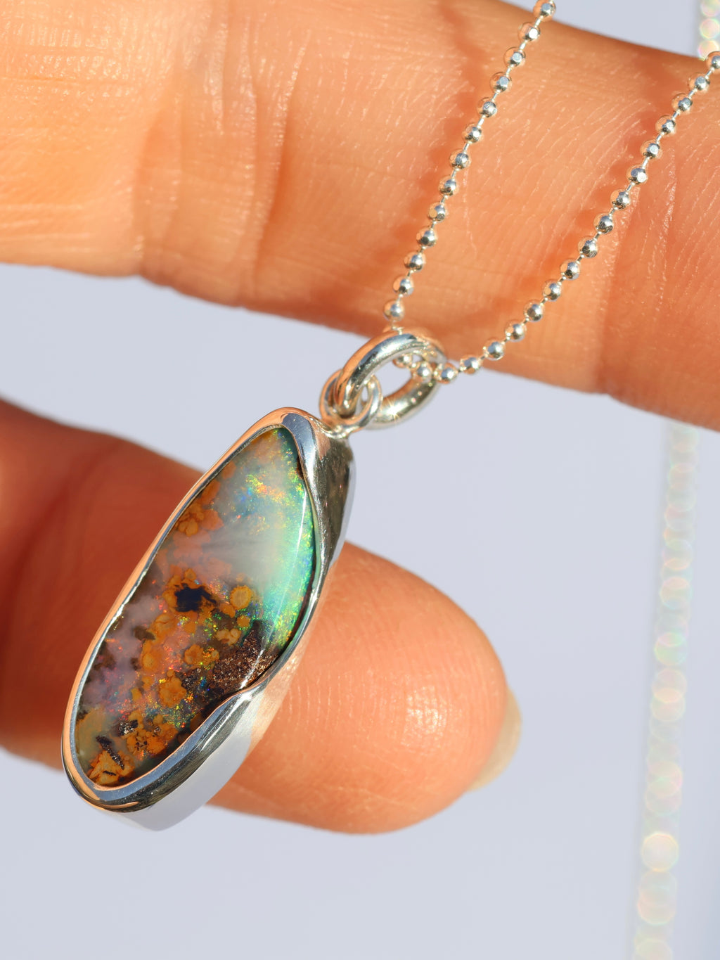 Modern Opal Pendant