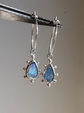 Teardrop opal earrings