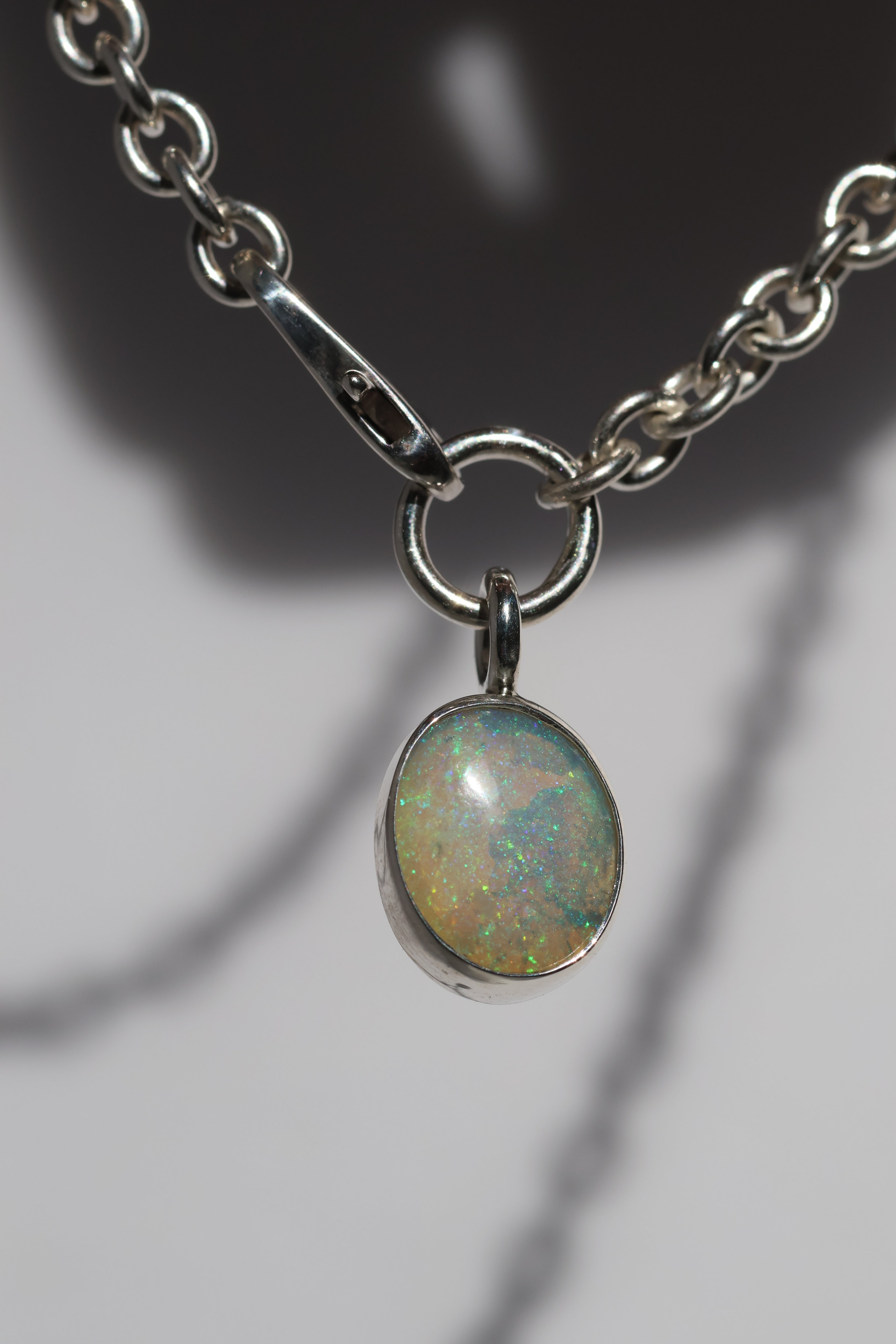 Bold Opal Pendant & Chain